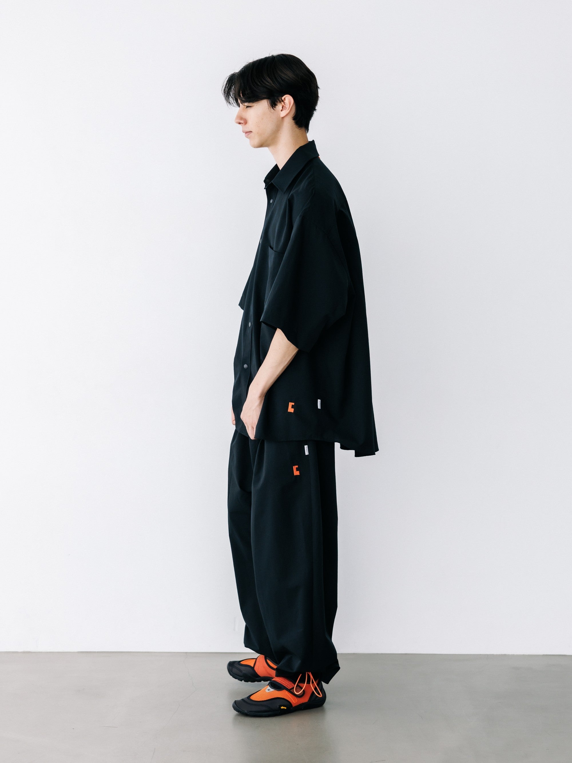 【8.22 SAT 20:00- IN STOCK】“C”COOLDOTS® MINI RIPSTOP CITY UNIFORM S/S SHIRT (BLACK×ORANGE)