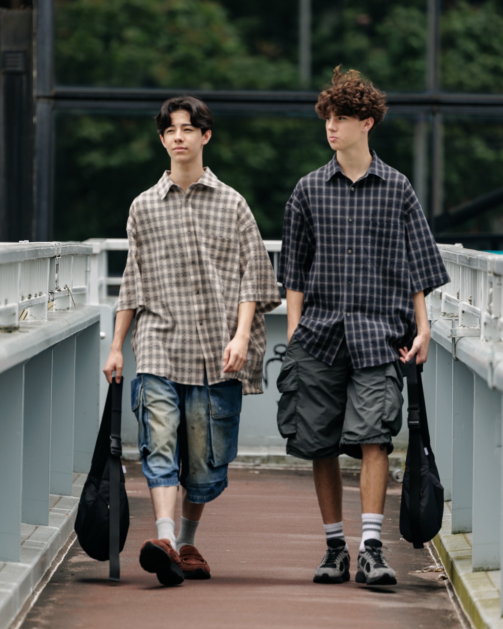 【6.25 WED 20:00- IN STOCK】PLAID SUCKER CLASSIC CITY S/S SHIRT (BLACK)