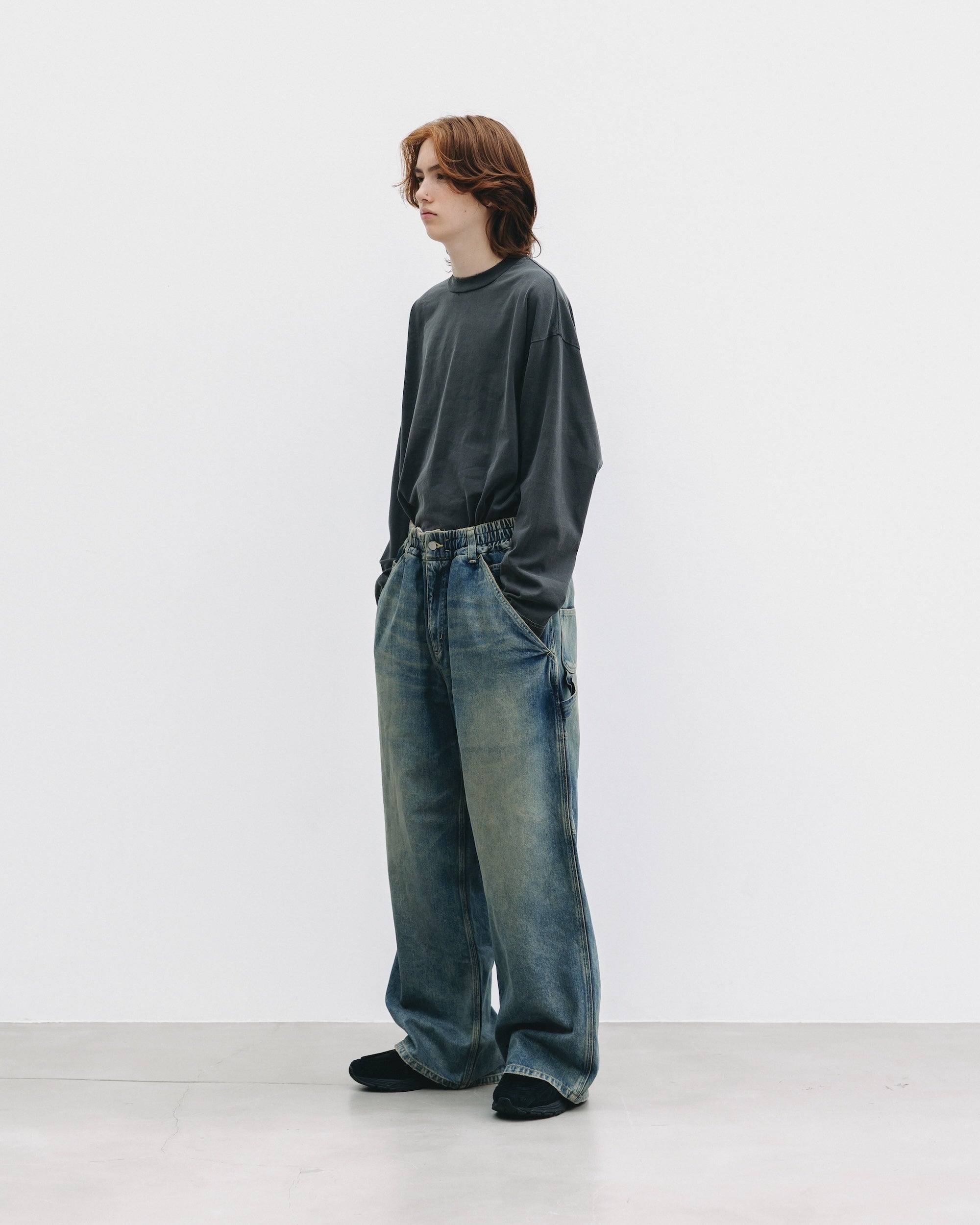 【11.5 WED 20:00- IN STOCK】VINTAGE DYED SELVEDGE DENIM WORKER PANTS (VINTAGE INDIGO)