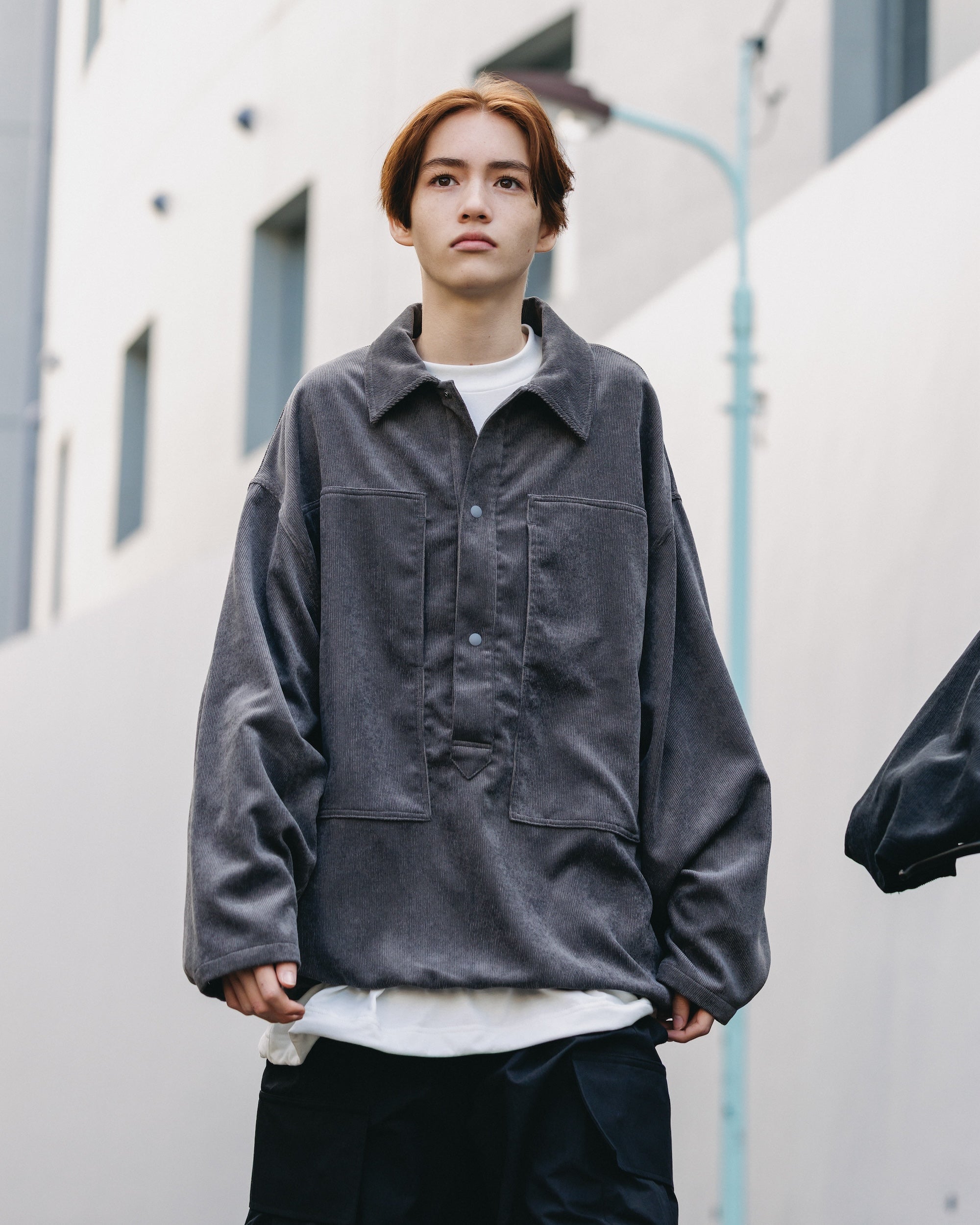 【11.26 WED 20:00- IN STOCK】TECH CORDUROY US ARMY M-35 PULLOVER JACKET (GRAY)