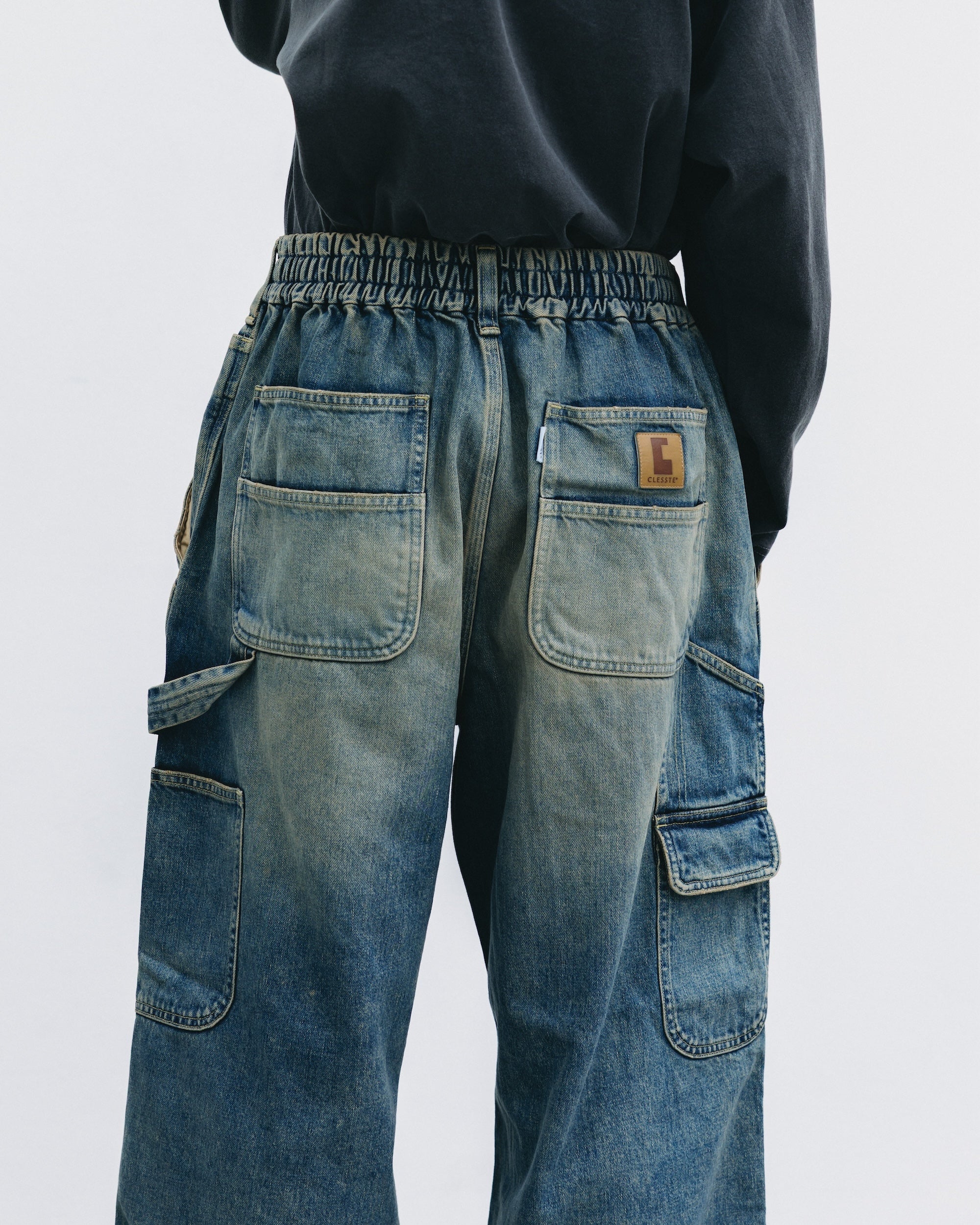 【11.5 WED 20:00- IN STOCK】VINTAGE DYED SELVEDGE DENIM WORKER PANTS (VINTAGE INDIGO)