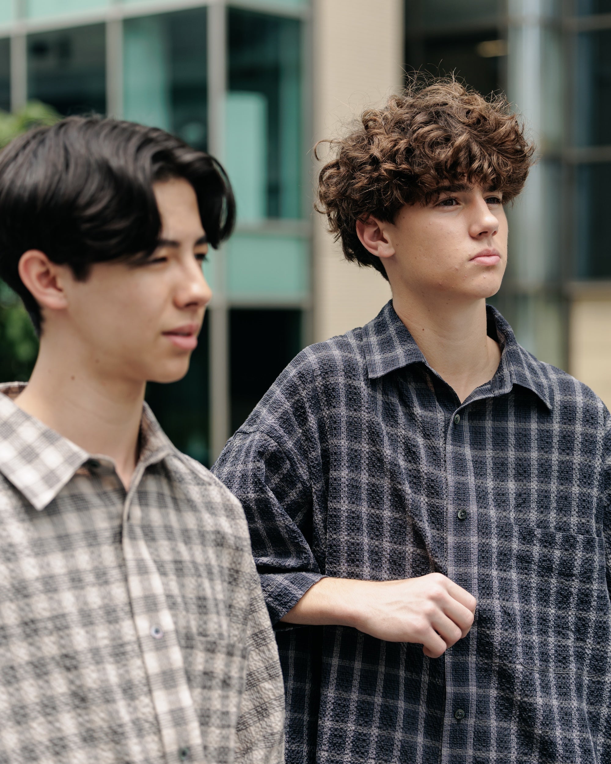 【6.25 WED 20:00- IN STOCK】PLAID SUCKER CLASSIC CITY S/S SHIRT (BLACK)