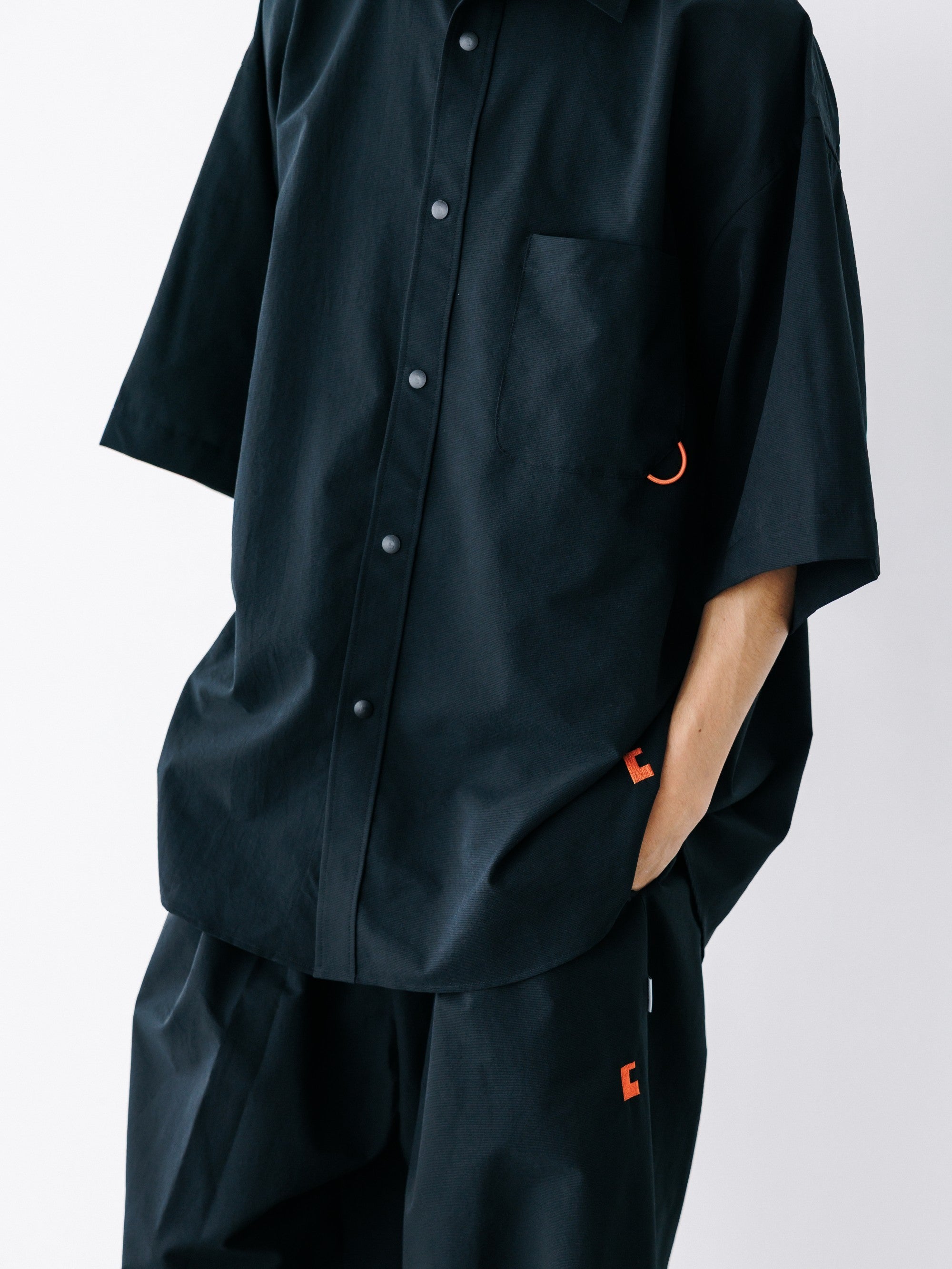 【8.22 SAT 20:00- IN STOCK】“C”COOLDOTS® MINI RIPSTOP CITY UNIFORM S/S SHIRT (BLACK×ORANGE)