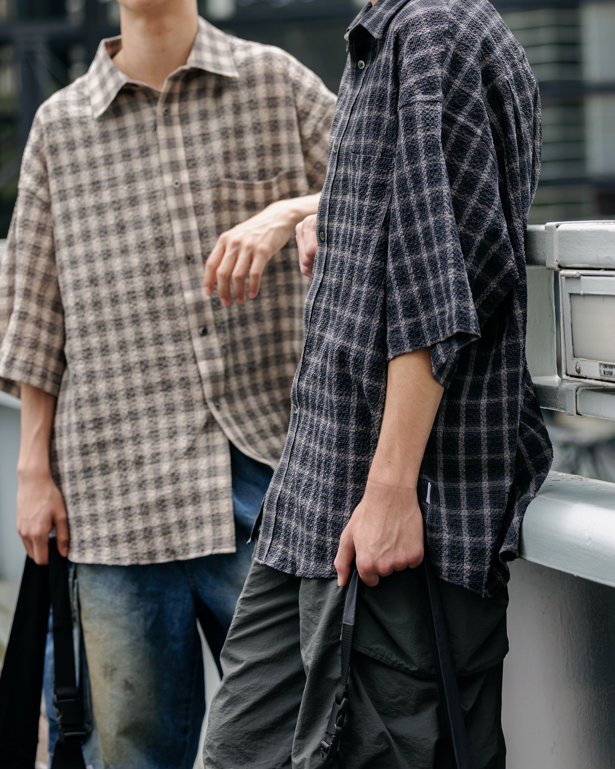 【6.25 WED 20:00- IN STOCK】PLAID SUCKER CLASSIC CITY S/S SHIRT (BLACK)