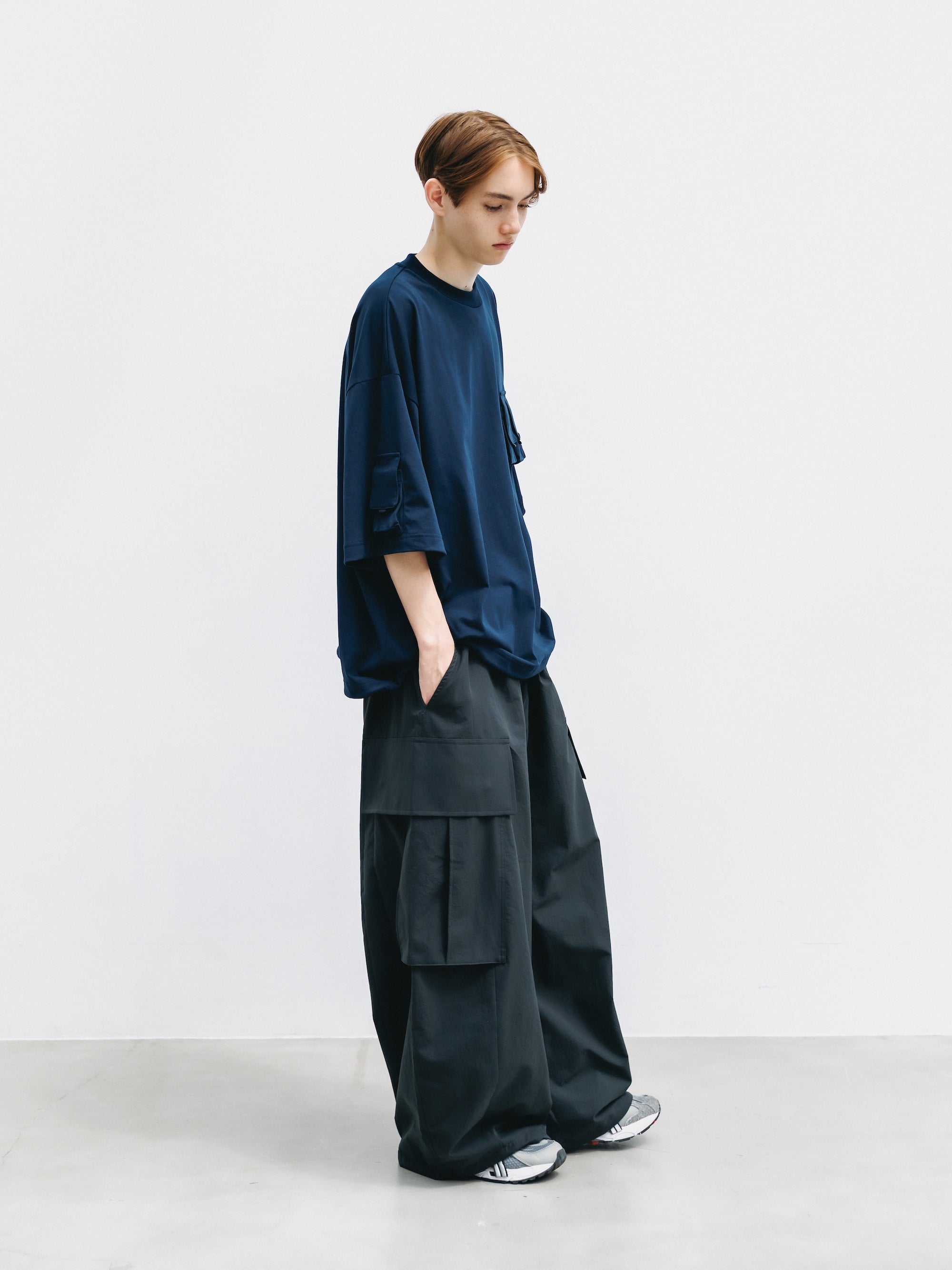 COOL DOTS®︎  MEGA POCKET BALLOON CARGO PANTS (CHARCOAL)