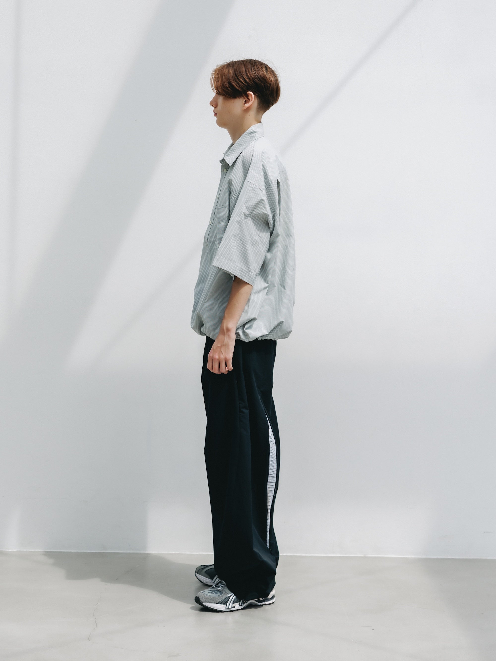 【4.25 SAT 20:00- IN STOCK】MINI PLAID S/S PULLOVER SHIRT (WHITE)