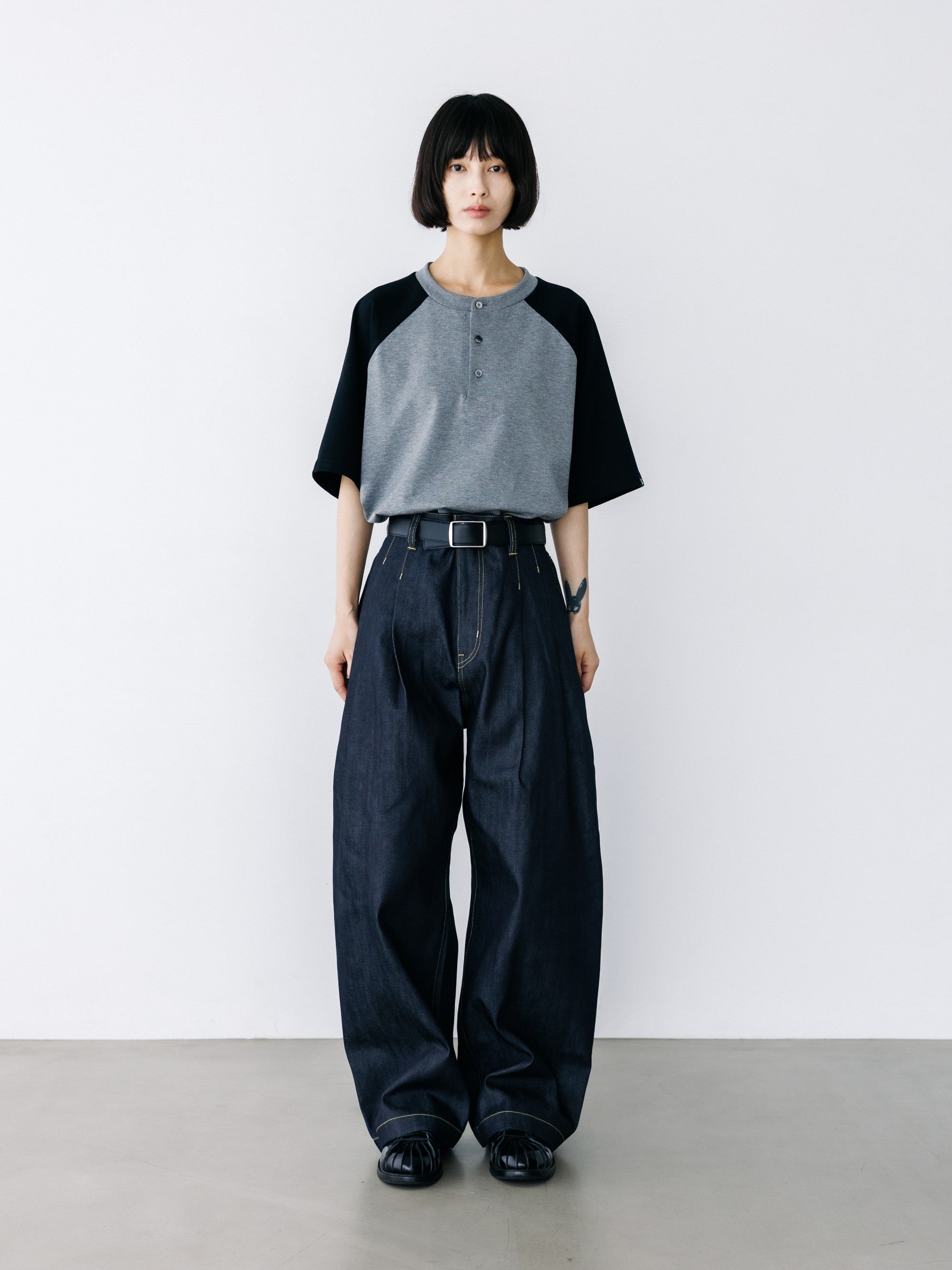 【8.19 WED 20:00- IN STOCK】RAW DENIM CITY WIDE STRAIGHT PANTS (RIGID INDIGO)