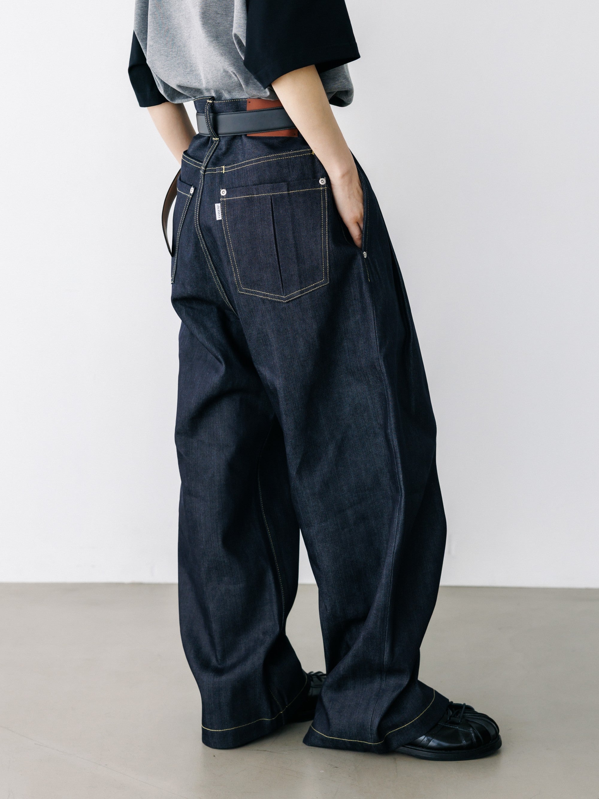 【8.19 WED 20:00- IN STOCK】RAW DENIM CITY WIDE STRAIGHT PANTS (RIGID INDIGO)