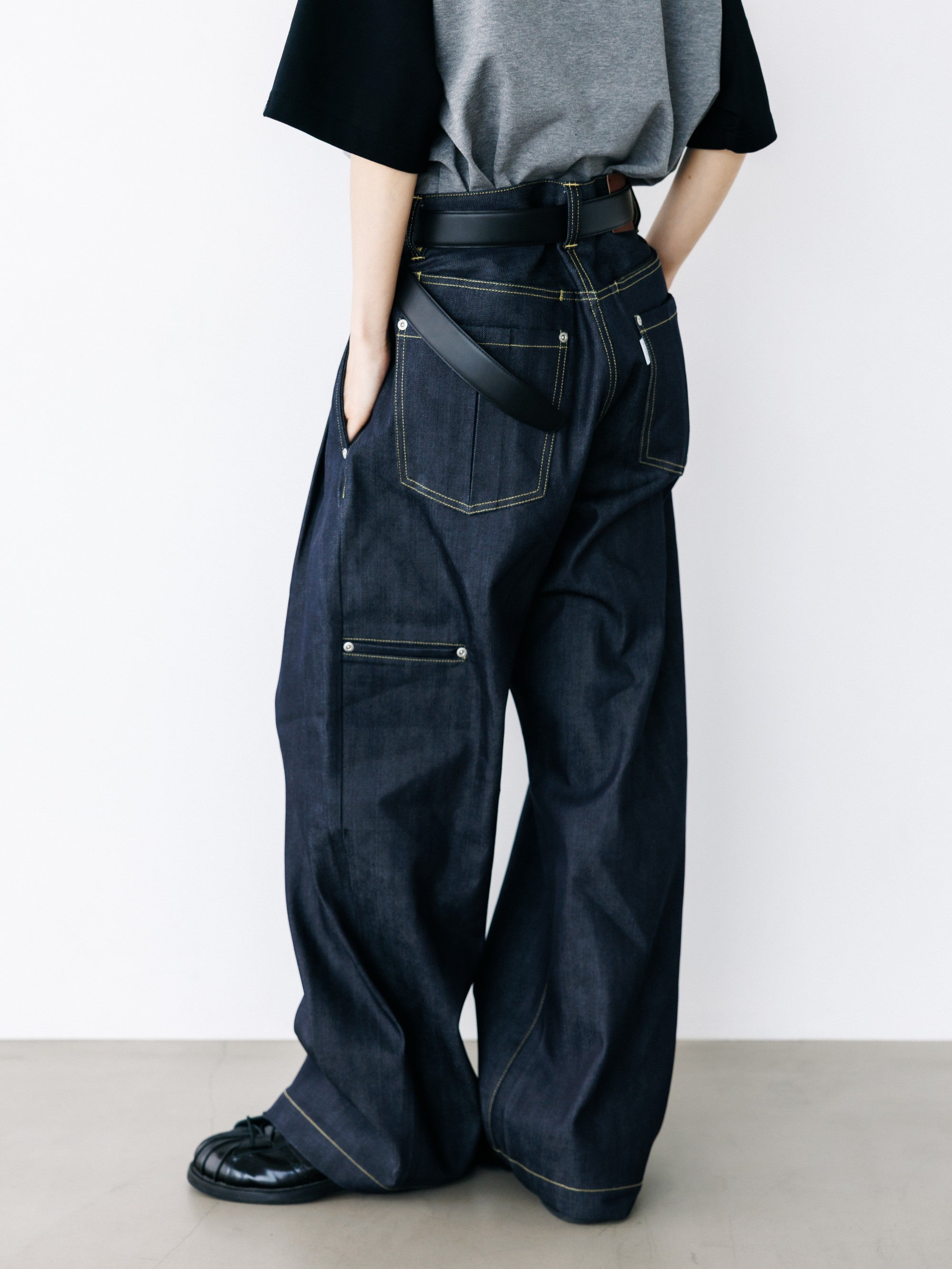 【8.19 WED 20:00- IN STOCK】RAW DENIM CITY WIDE STRAIGHT PANTS (RIGID INDIGO)