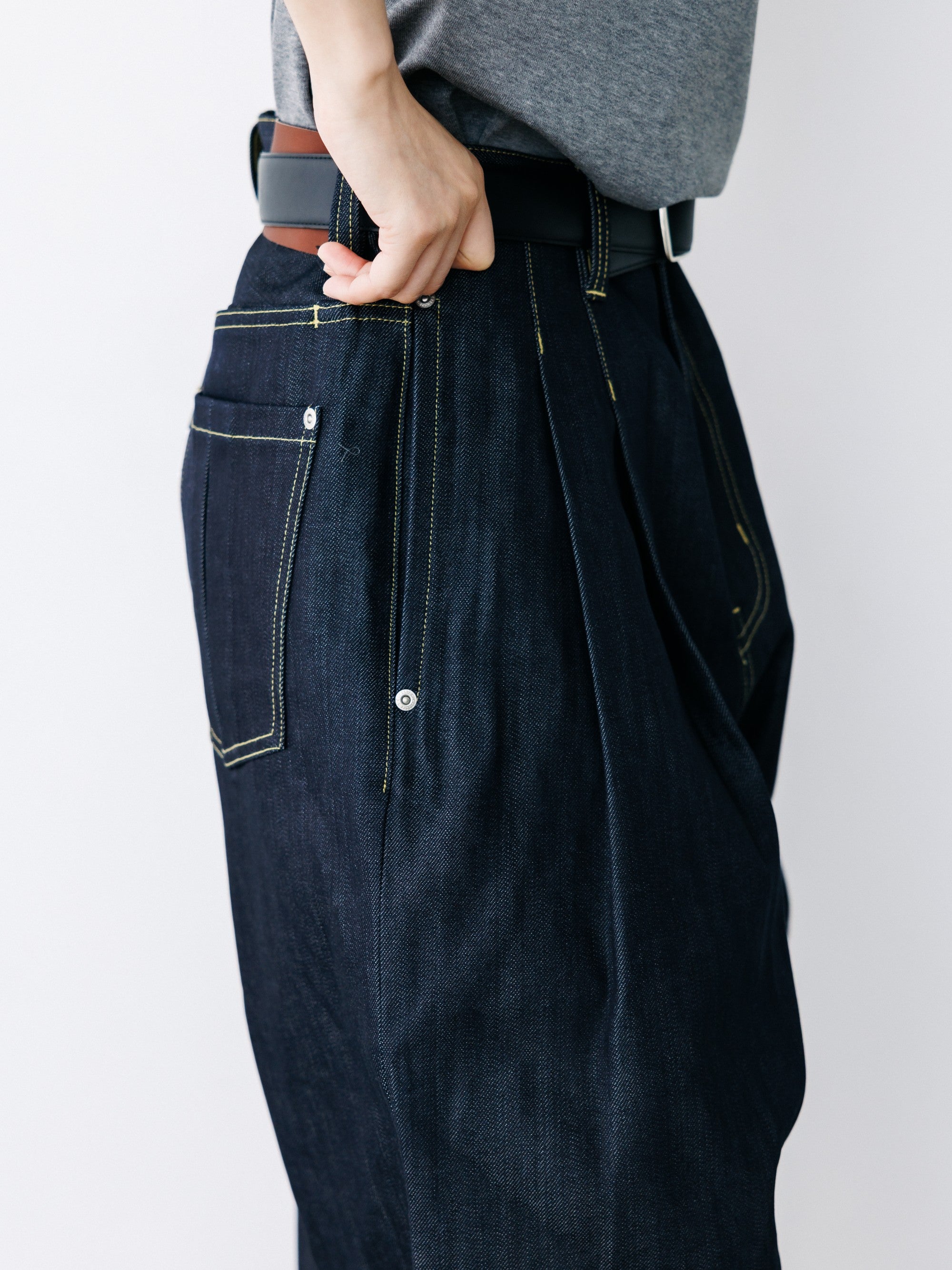 【8.19 WED 20:00- IN STOCK】RAW DENIM CITY WIDE STRAIGHT PANTS (RIGID INDIGO)
