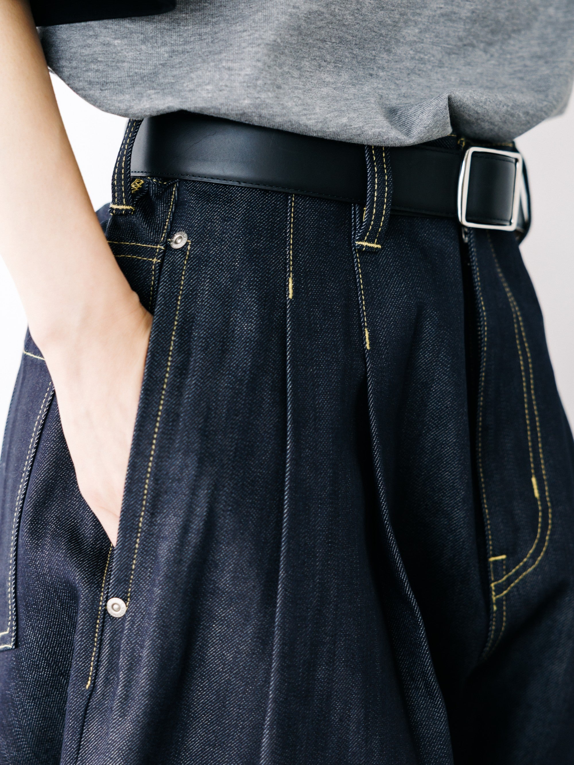 【8.19 WED 20:00- IN STOCK】RAW DENIM CITY WIDE STRAIGHT PANTS (RIGID INDIGO)