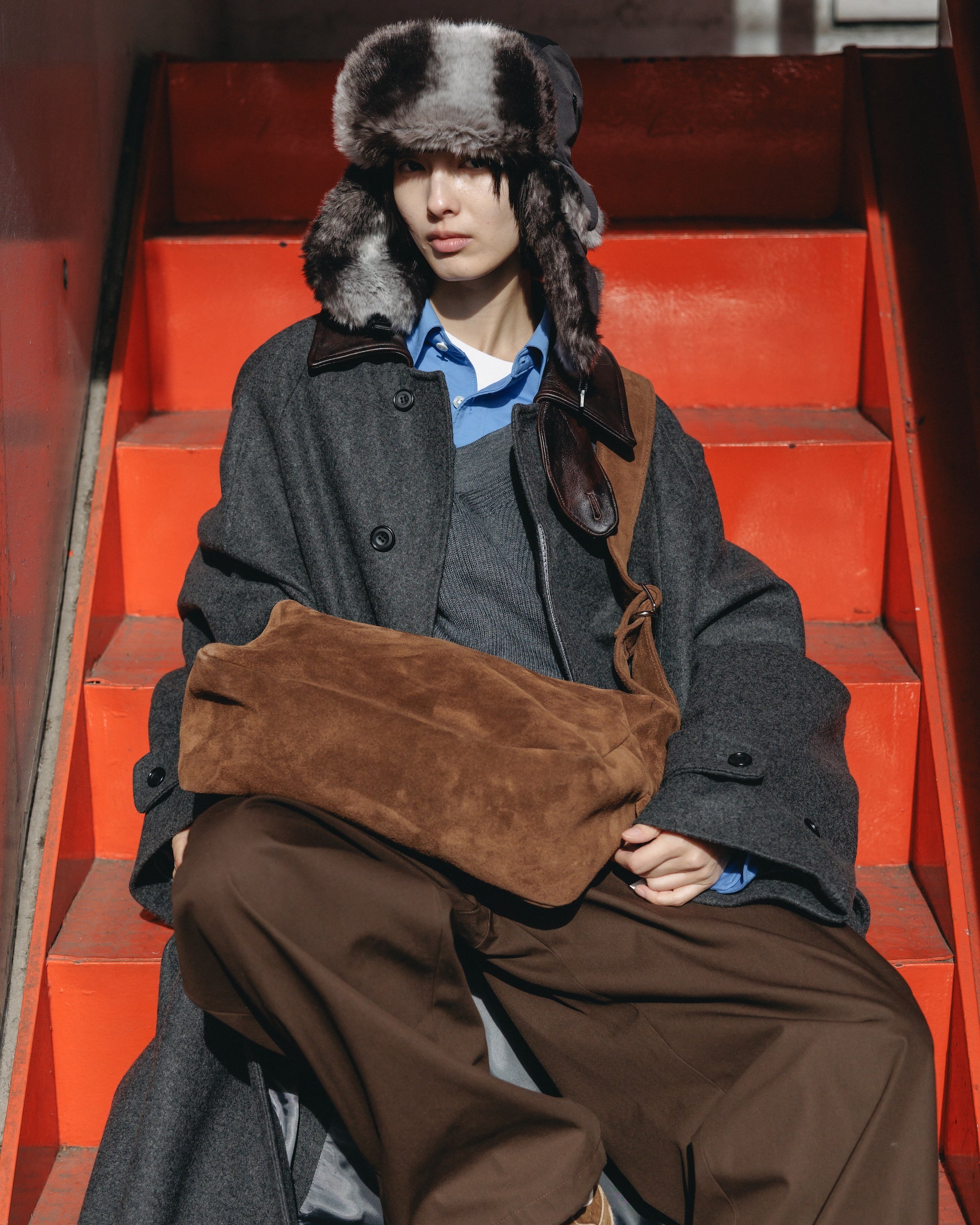 【12.17 WED 20:00- IN STOCK】CITY TRAPPER CAP (GRAY)