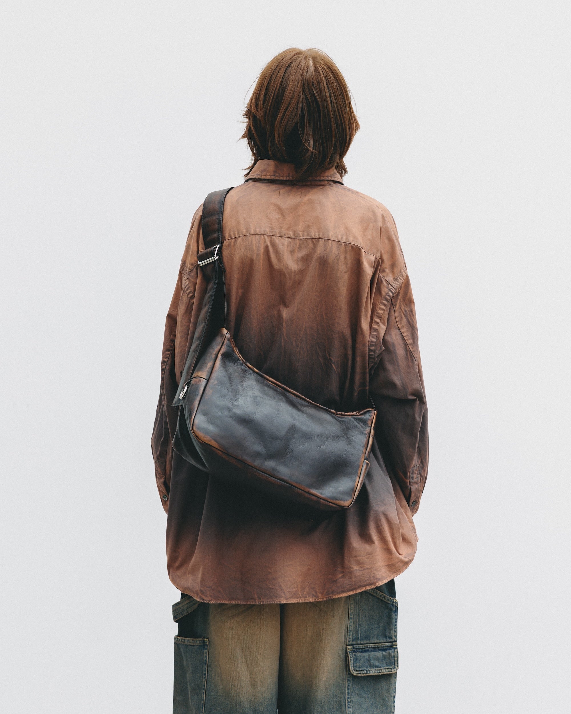 【10.4 SAT 20:00- IN STOCK】VINTAGE LEATHER HOLIDAY BAG (BROWN)