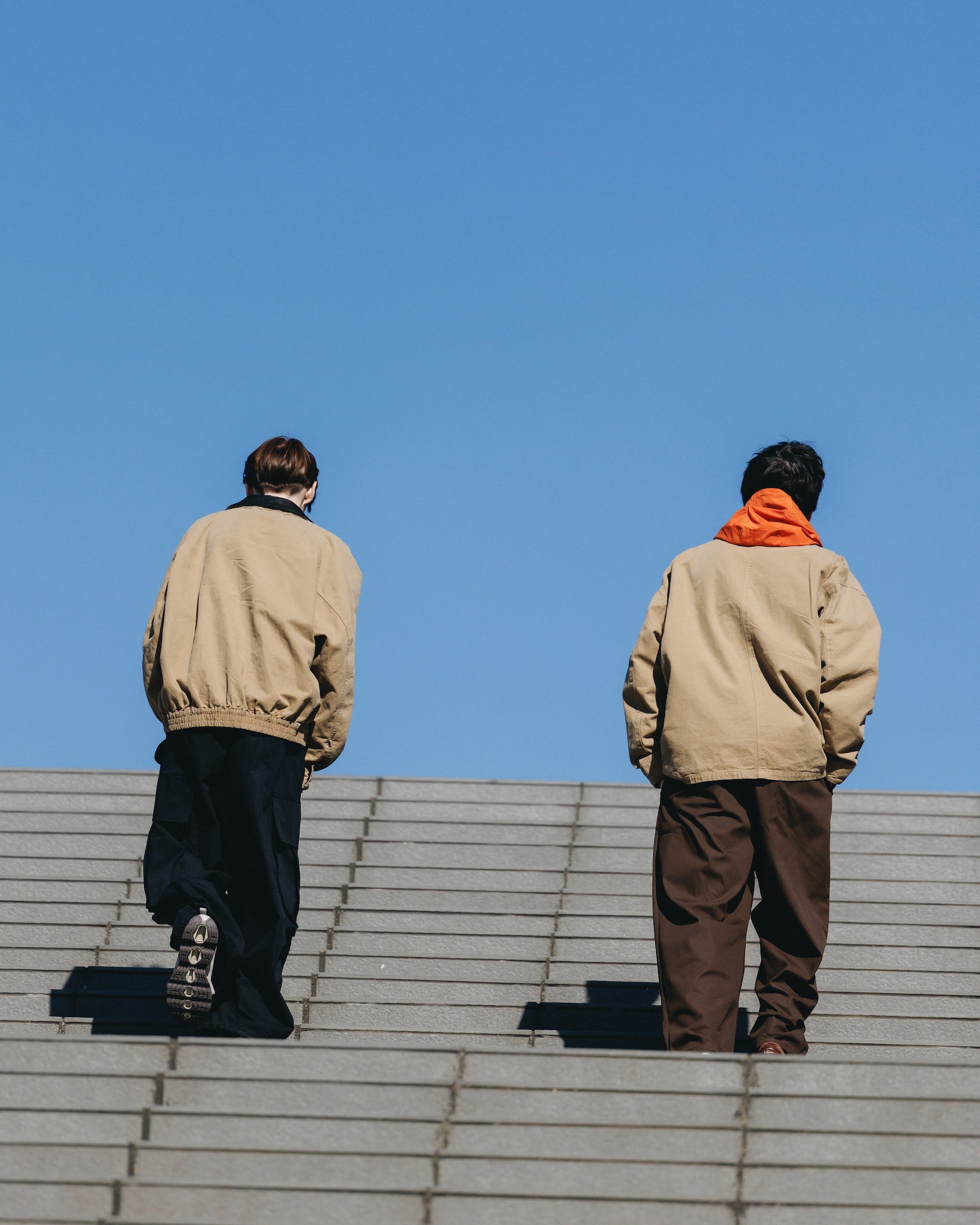 【2.4 WED 20:00- IN STOCK】T/C GABARDINE CITY UNIFORM WIDE TAPERED PANTS(BROWN)