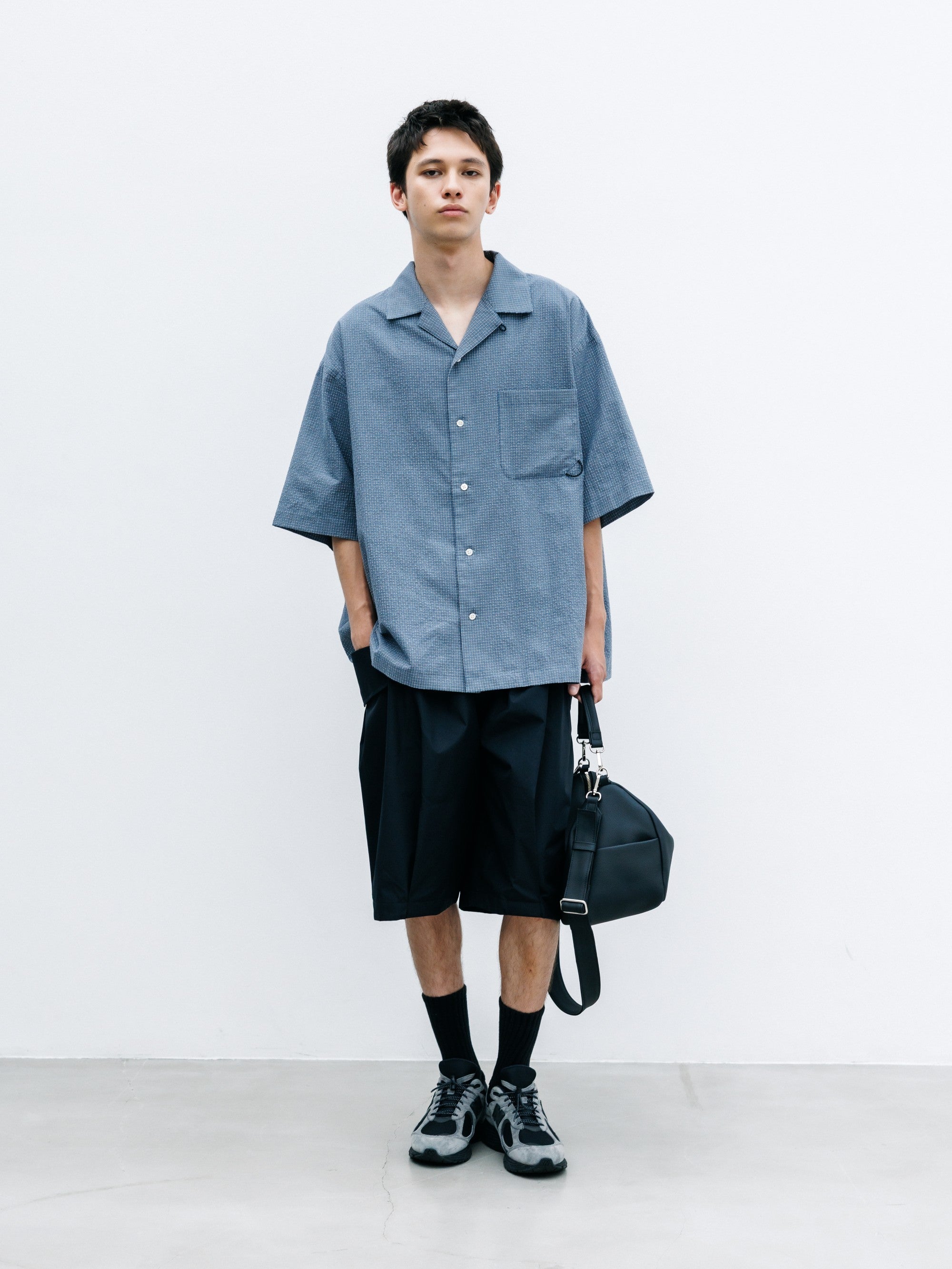【8.12 WED 20:00- IN STOCK】+phenix WINDSTOPPER® by GORE-TEX LABS CITY FLAP WIDE BALLOON HALF PANTS (BLACK)