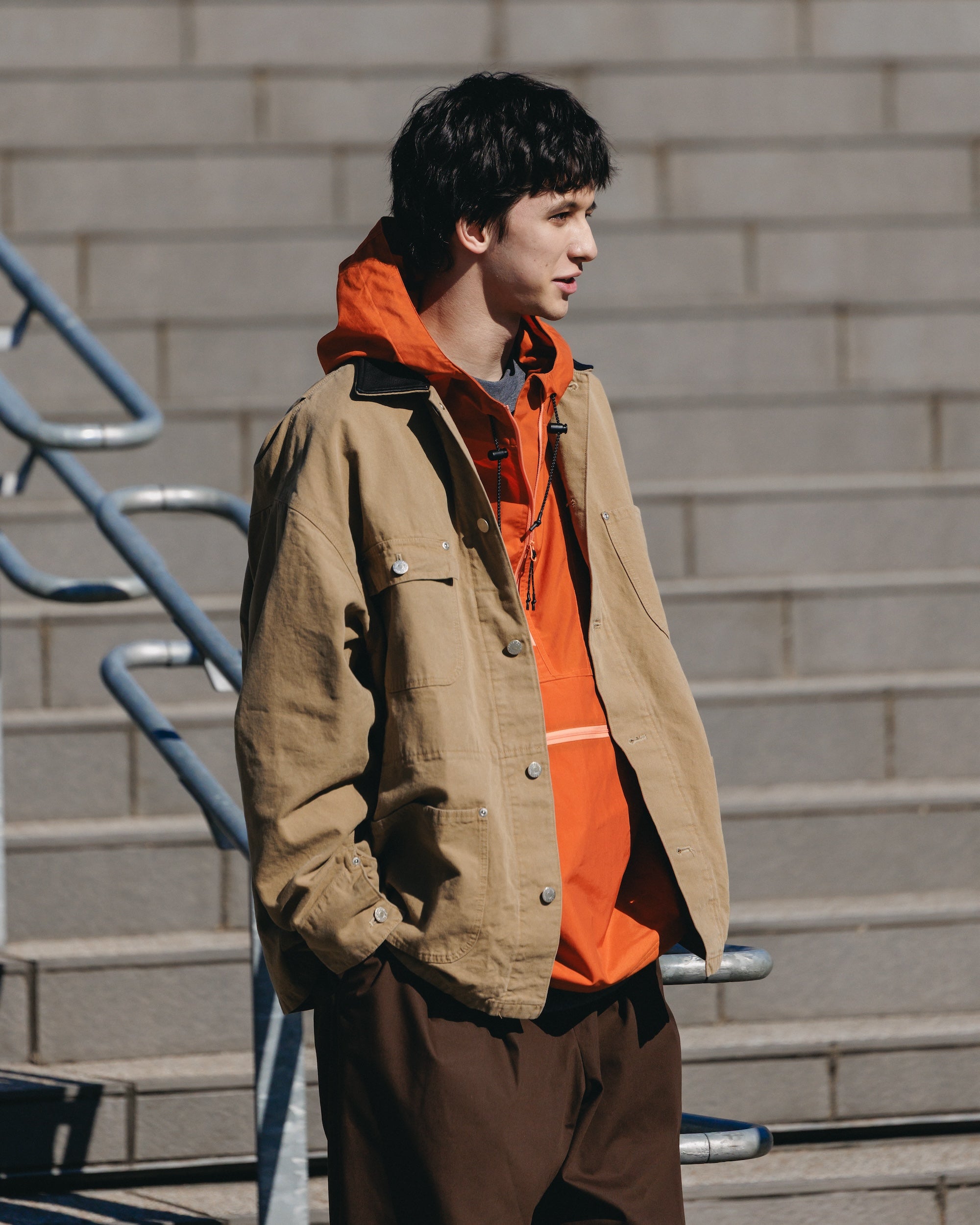 VINTAGE DYED CITY UTILITY COAT (BEIGE)