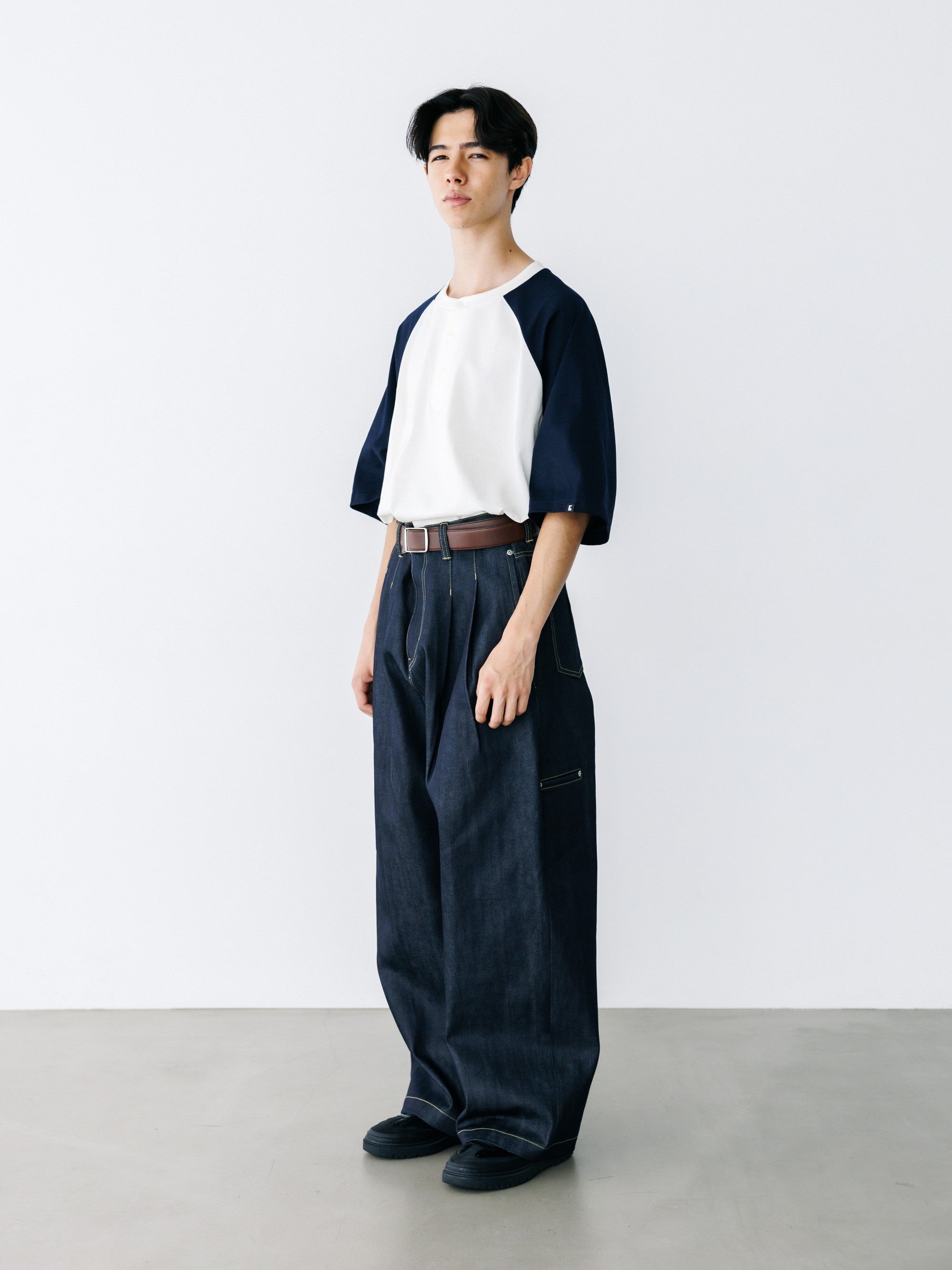 【8.19 WED 20:00- IN STOCK】RAW DENIM CITY WIDE STRAIGHT PANTS (RIGID INDIGO)