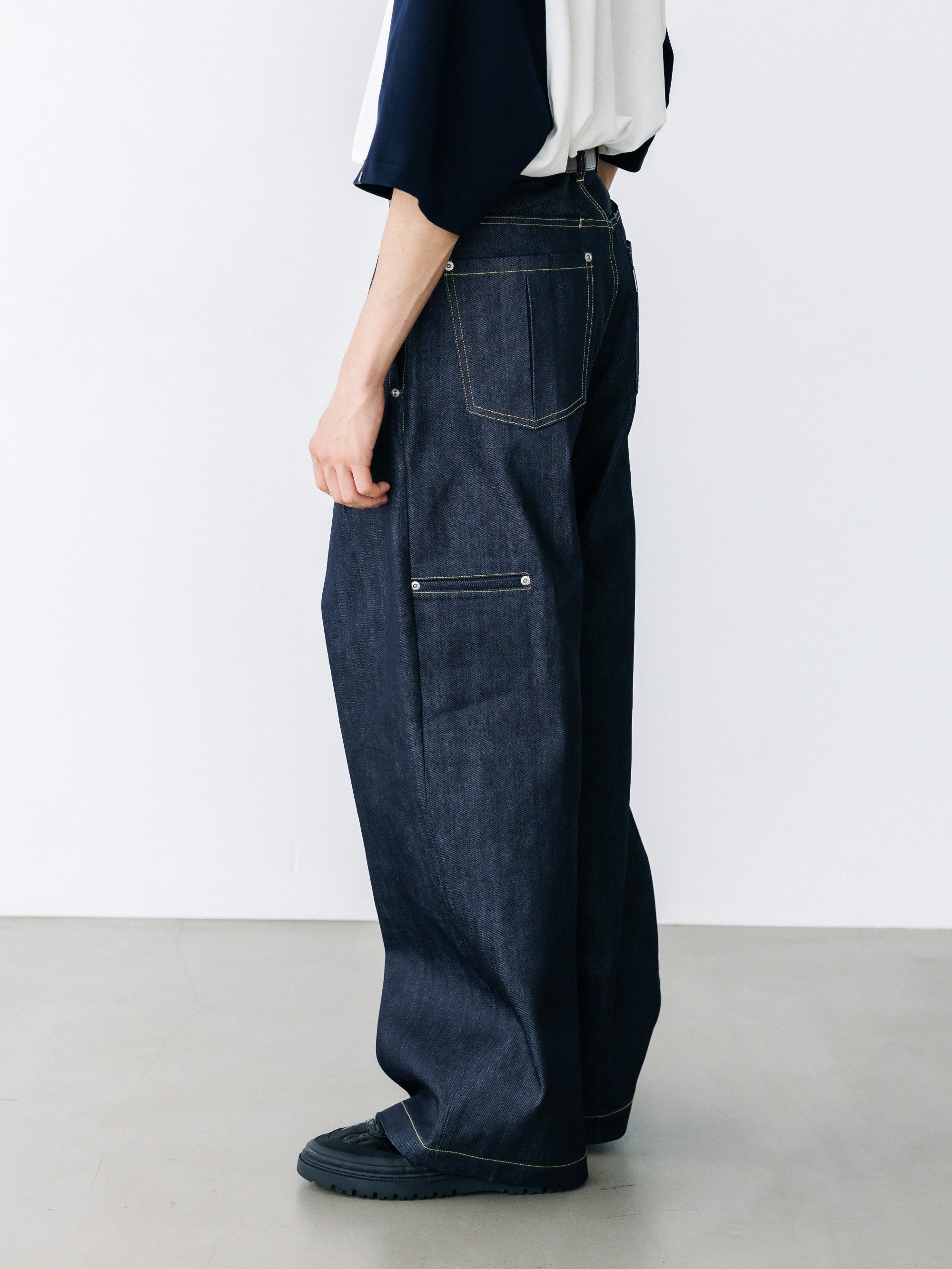 【8.19 WED 20:00- IN STOCK】RAW DENIM CITY WIDE STRAIGHT PANTS (RIGID INDIGO)