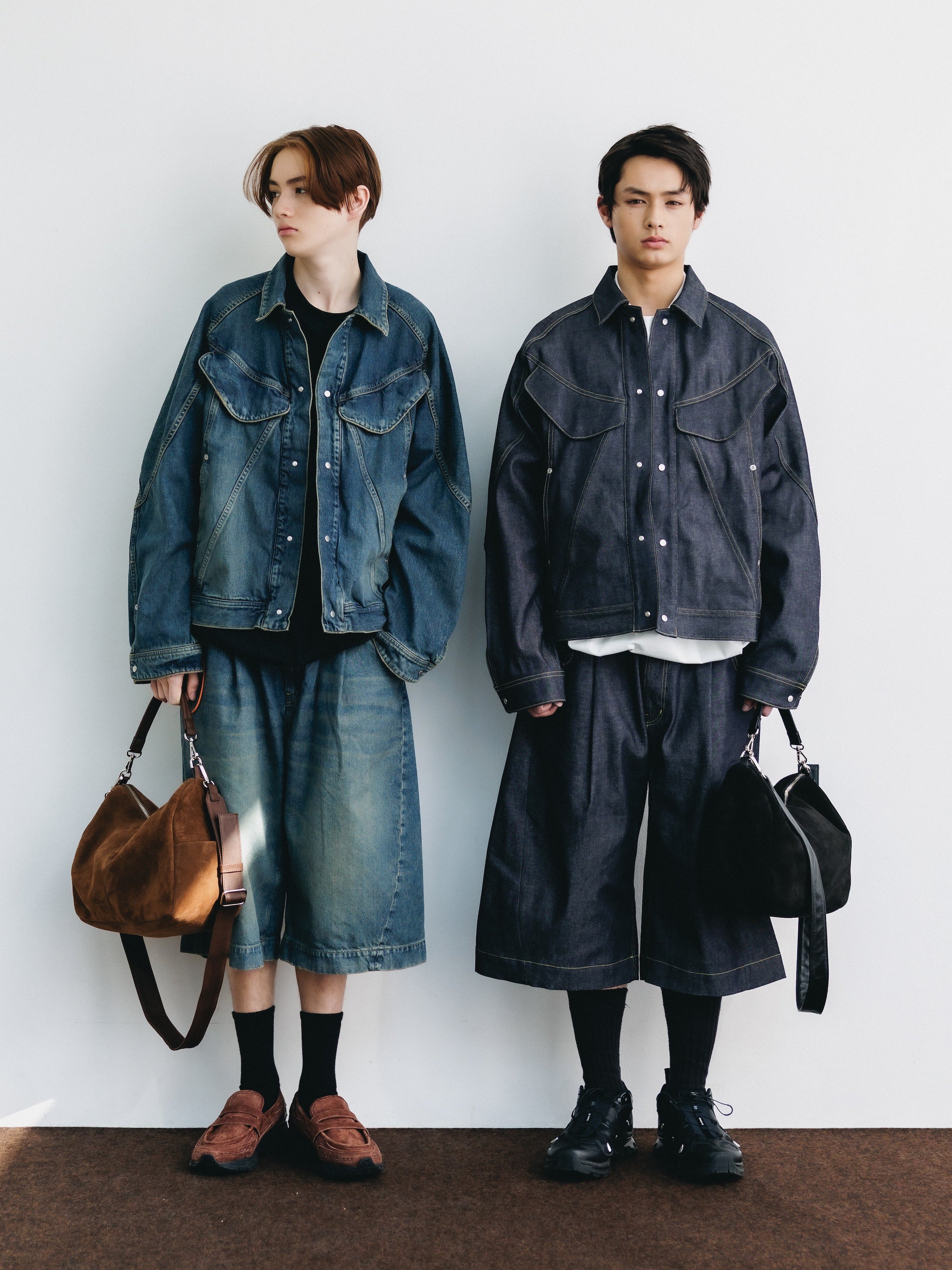 SELVEDGE DENIM CITY BAGGY HALF PANTS (RIGID INDIGO)
