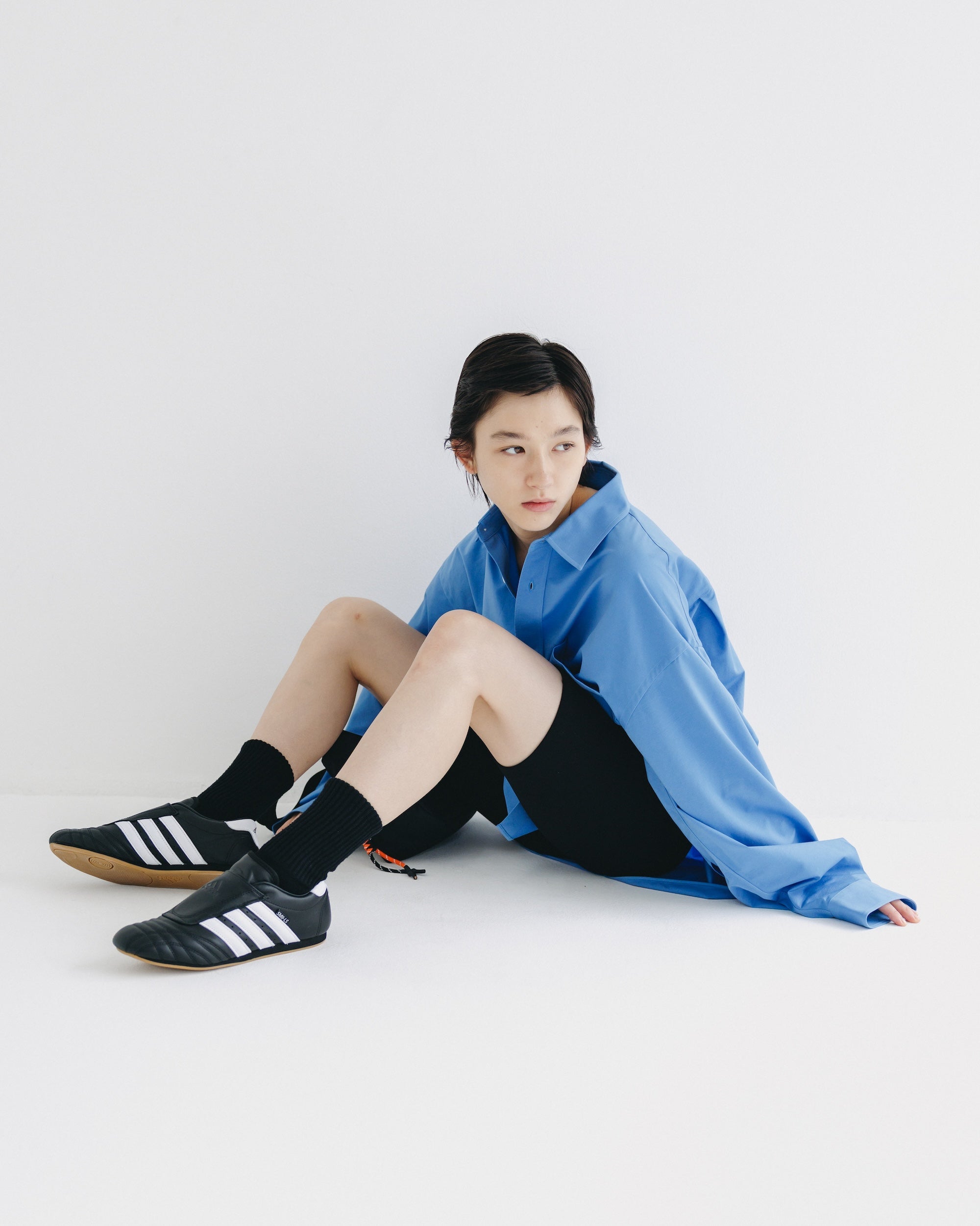 【9.17 WED 20:00- IN STOCK】46G KNIT EVERYDAY L/S SHIRT (SAX BLUE)