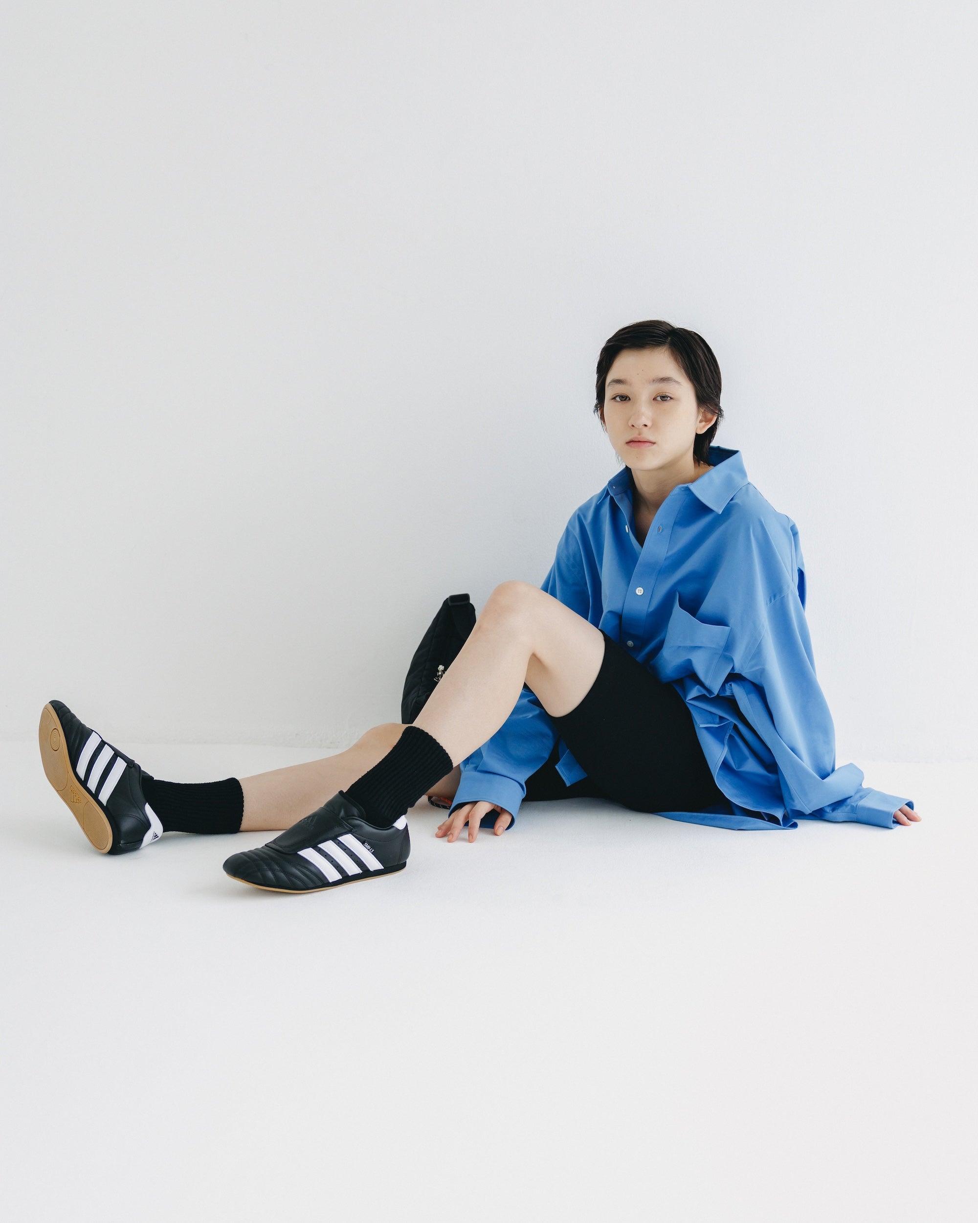 【9.17 WED 20:00- IN STOCK】46G KNIT EVERYDAY L/S SHIRT (SAX BLUE)