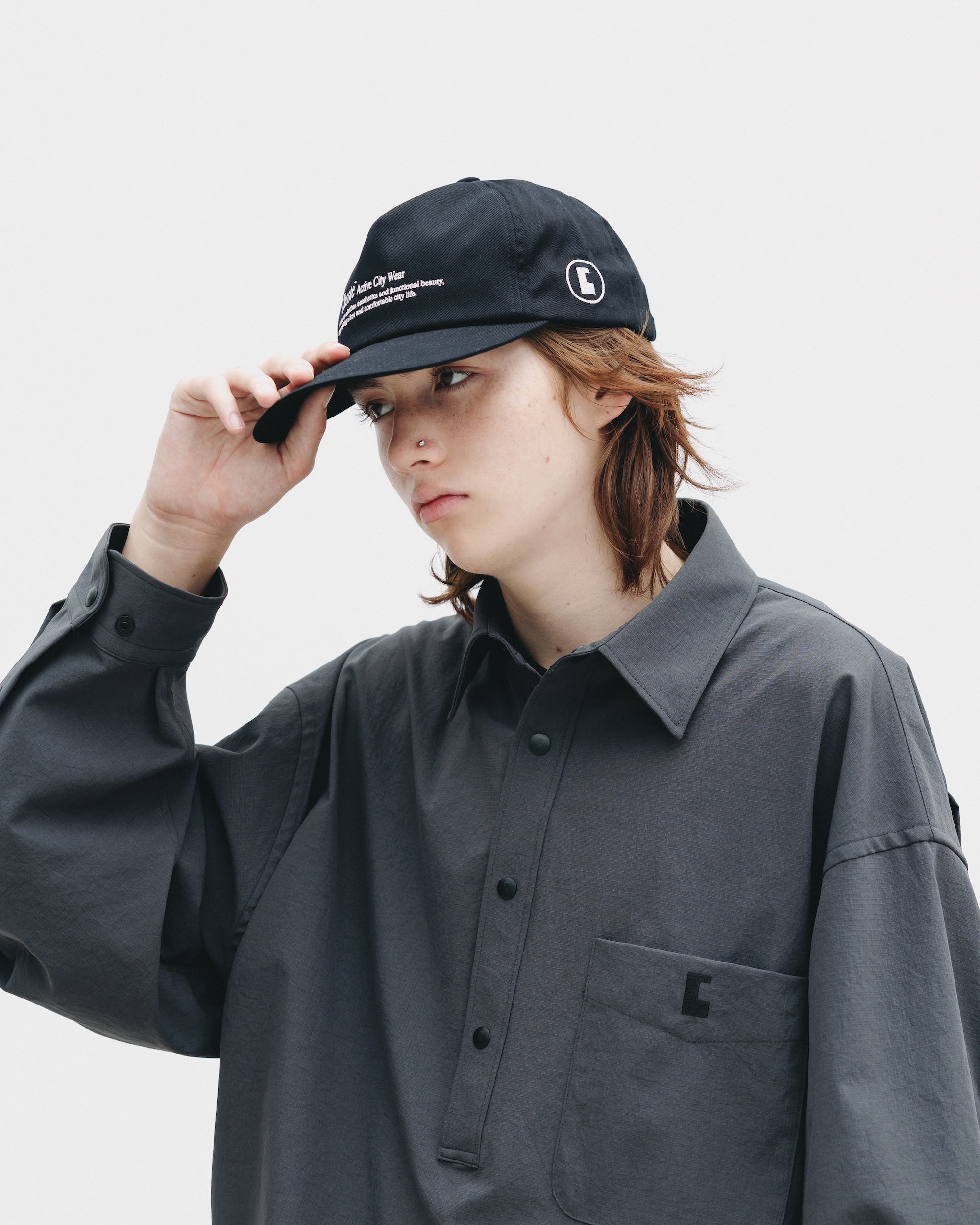 【9.20 SAT 20:00- IN STOCK】CITY UNIFORM L/S PULLOVER SHIRT (GRAY)