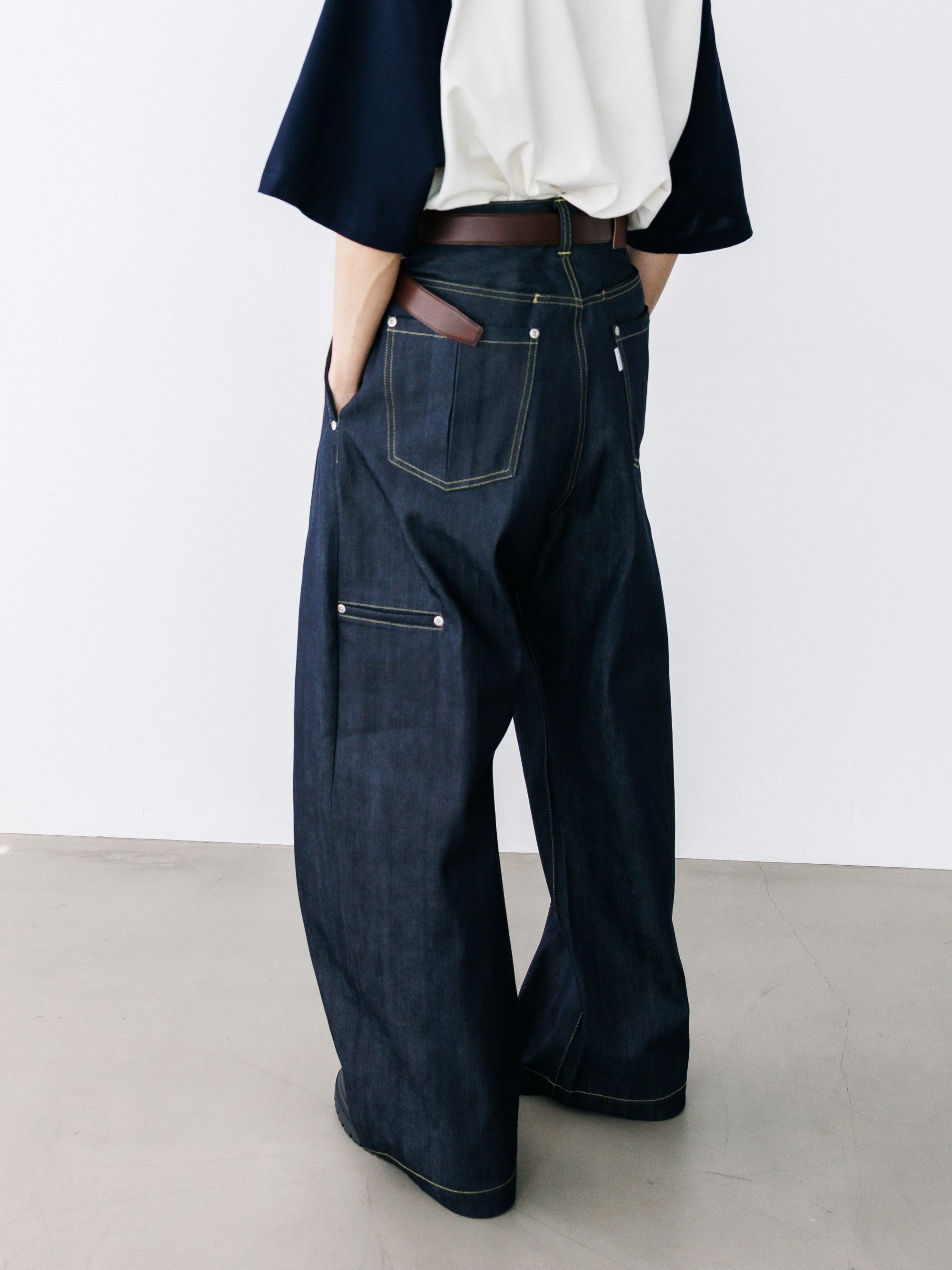 【8.19 WED 20:00- IN STOCK】RAW DENIM CITY WIDE STRAIGHT PANTS (RIGID INDIGO)