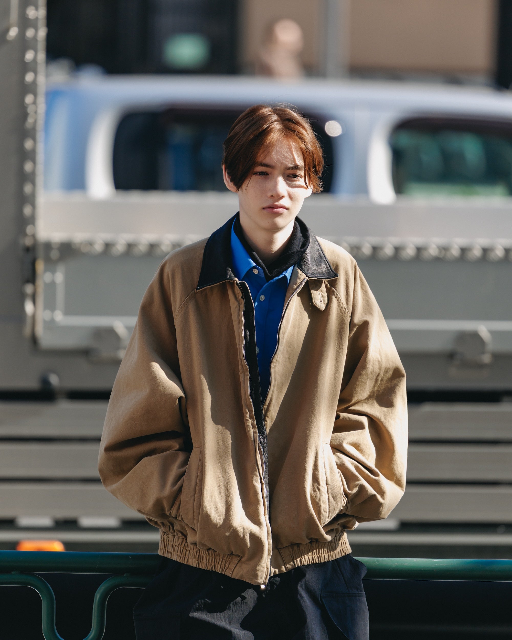 VINTAGE DYED DUCK CITY UTILITY JACKET (BEIGE)