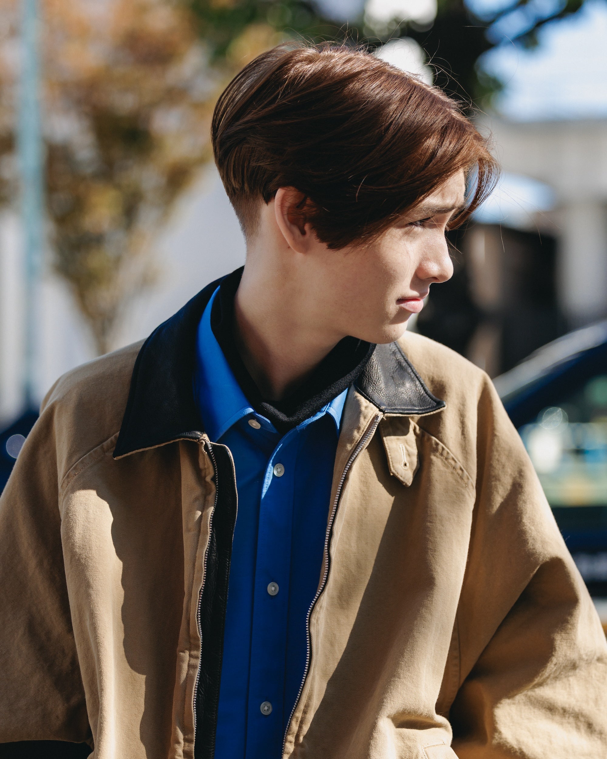 VINTAGE DYED DUCK CITY UTILITY JACKET (BEIGE)