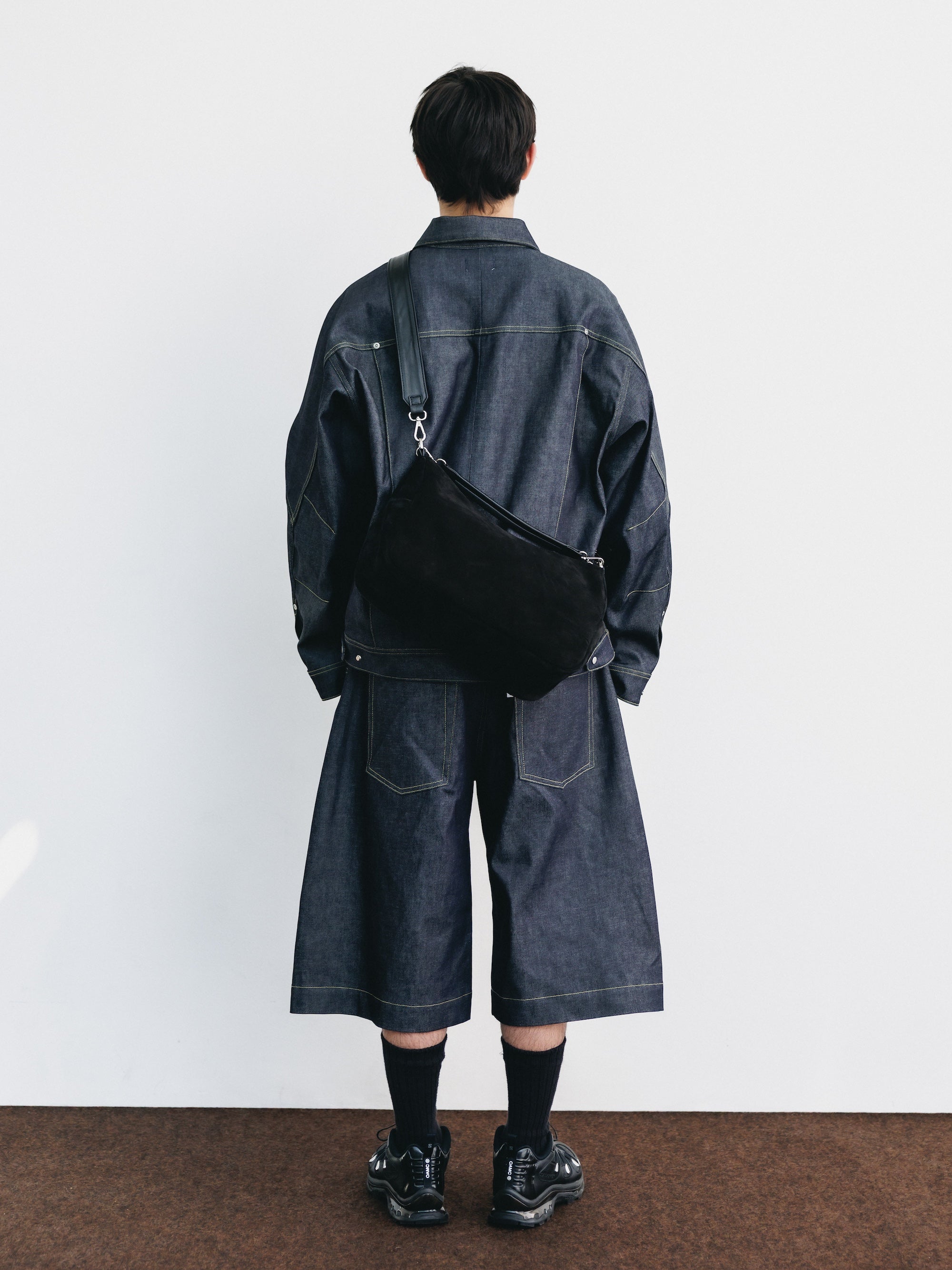 SELVEDGE DENIM CITY BAGGY HALF PANTS (RIGID INDIGO)