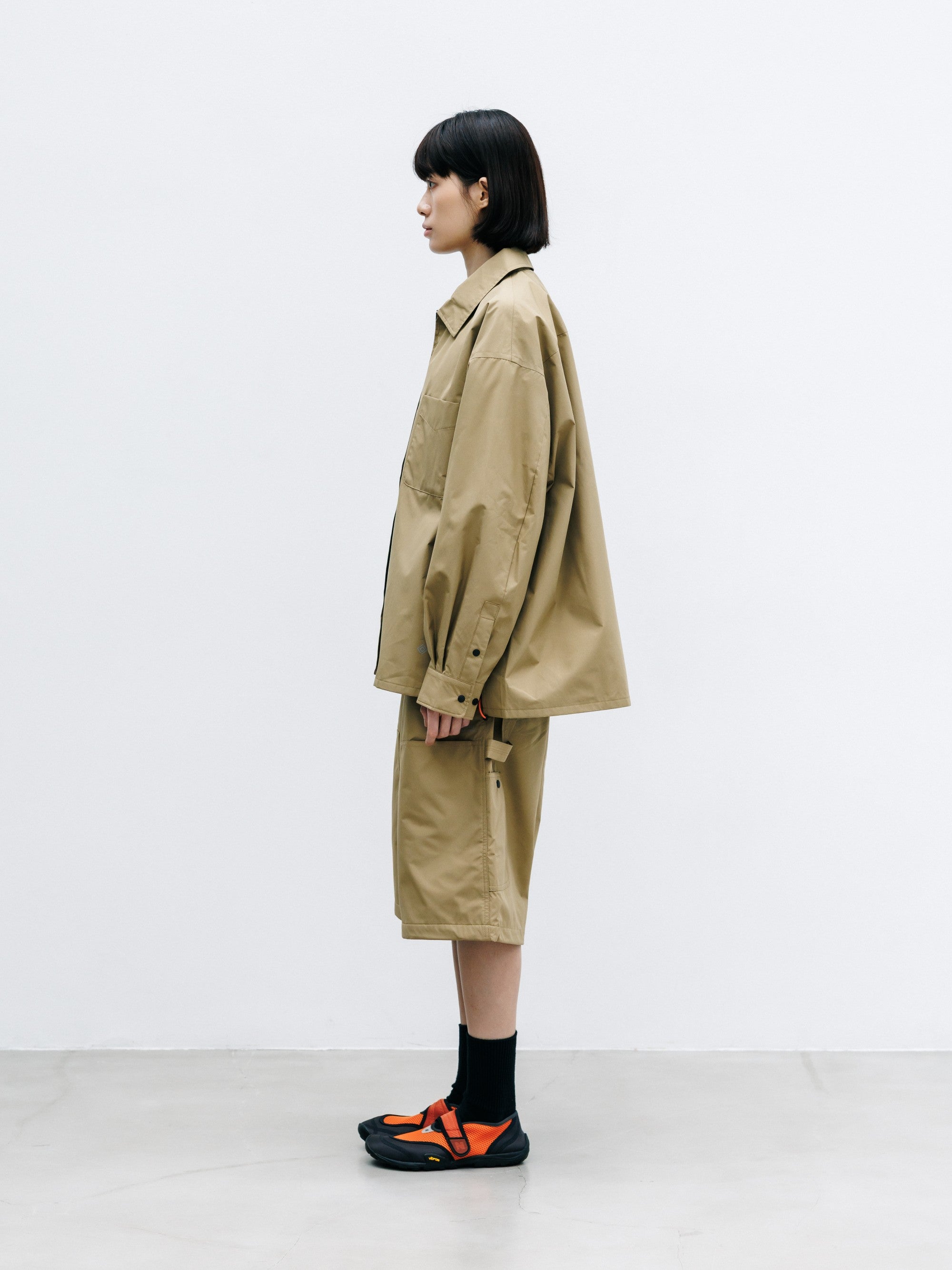 【8.8 SAT 20:00- IN STOCK】+phenix WINDSTOPPER® by GORE-TEX LABS CITY UNIFORM ZIPUP L/S SHIRT (CAMEL BEIGE)