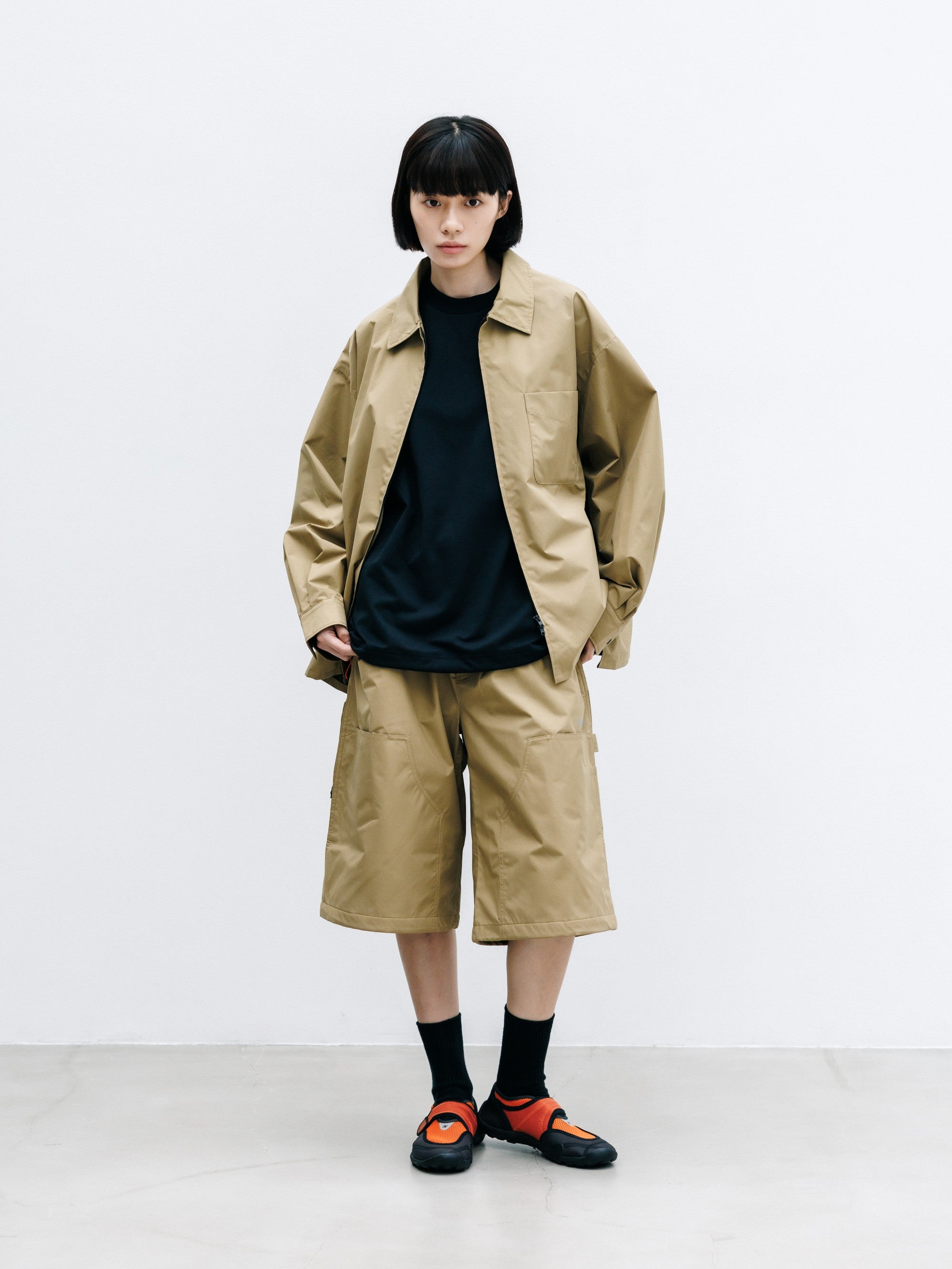 【8.8 SAT 20:00- IN STOCK】+phenix WINDSTOPPER® by GORE-TEX LABS CITY UNIFORM ZIPUP L/S SHIRT (CAMEL BEIGE)