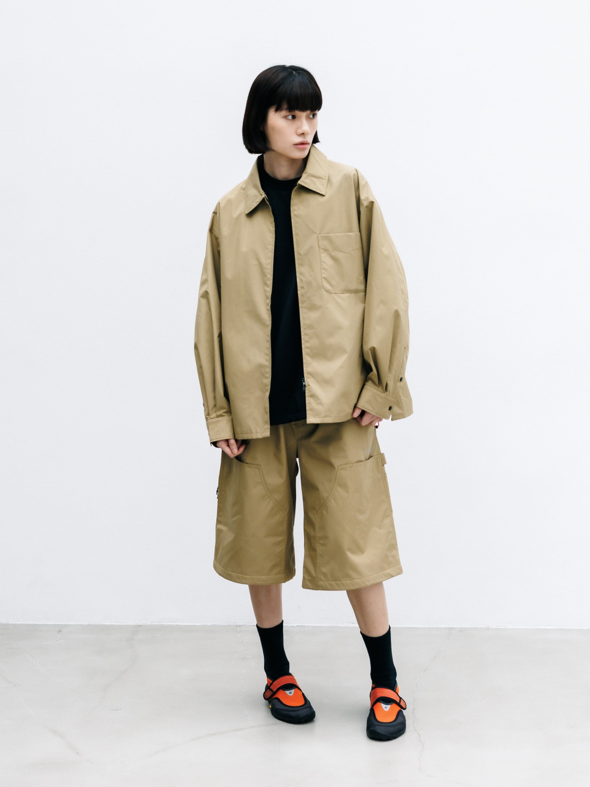 【8.8 SAT 20:00- IN STOCK】+phenix WINDSTOPPER® by GORE-TEX LABS CITY UNIFORM ZIPUP L/S SHIRT (CAMEL BEIGE)