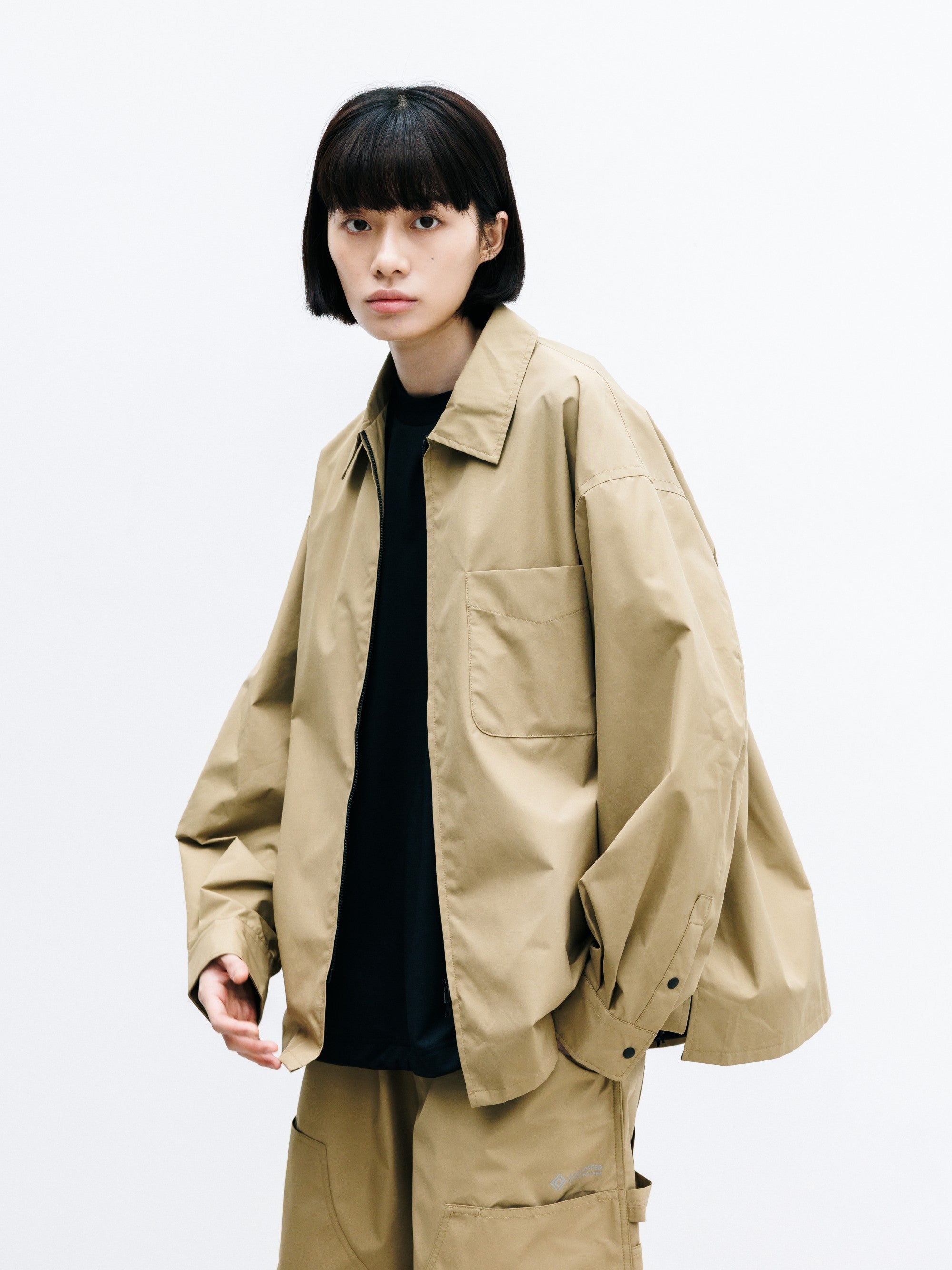 【8.8 SAT 20:00- IN STOCK】+phenix WINDSTOPPER® by GORE-TEX LABS CITY UNIFORM ZIPUP L/S SHIRT (CAMEL BEIGE)