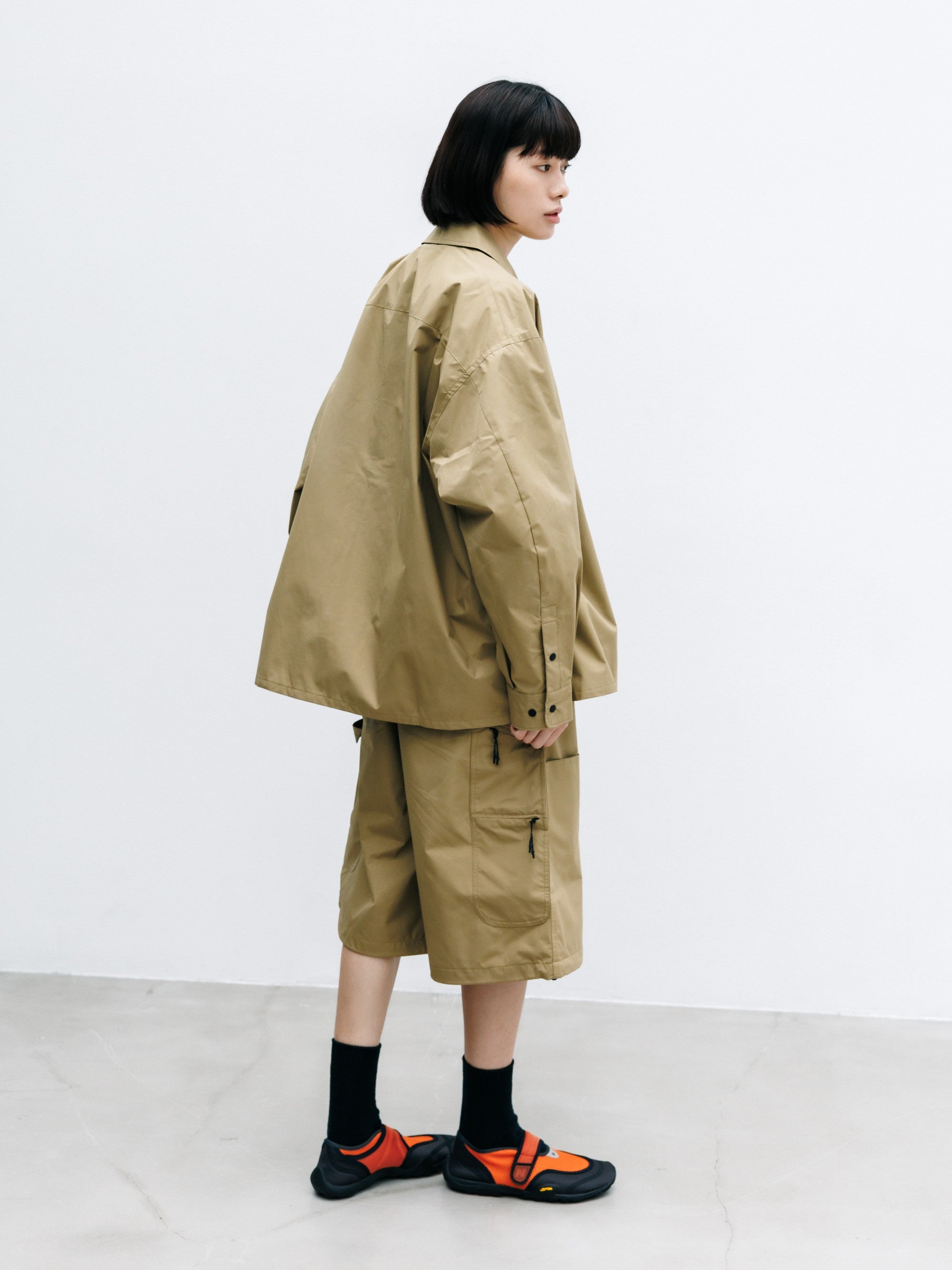 【8.8 SAT 20:00- IN STOCK】+phenix WINDSTOPPER® by GORE-TEX LABS CITY UNIFORM ZIPUP L/S SHIRT (CAMEL BEIGE)