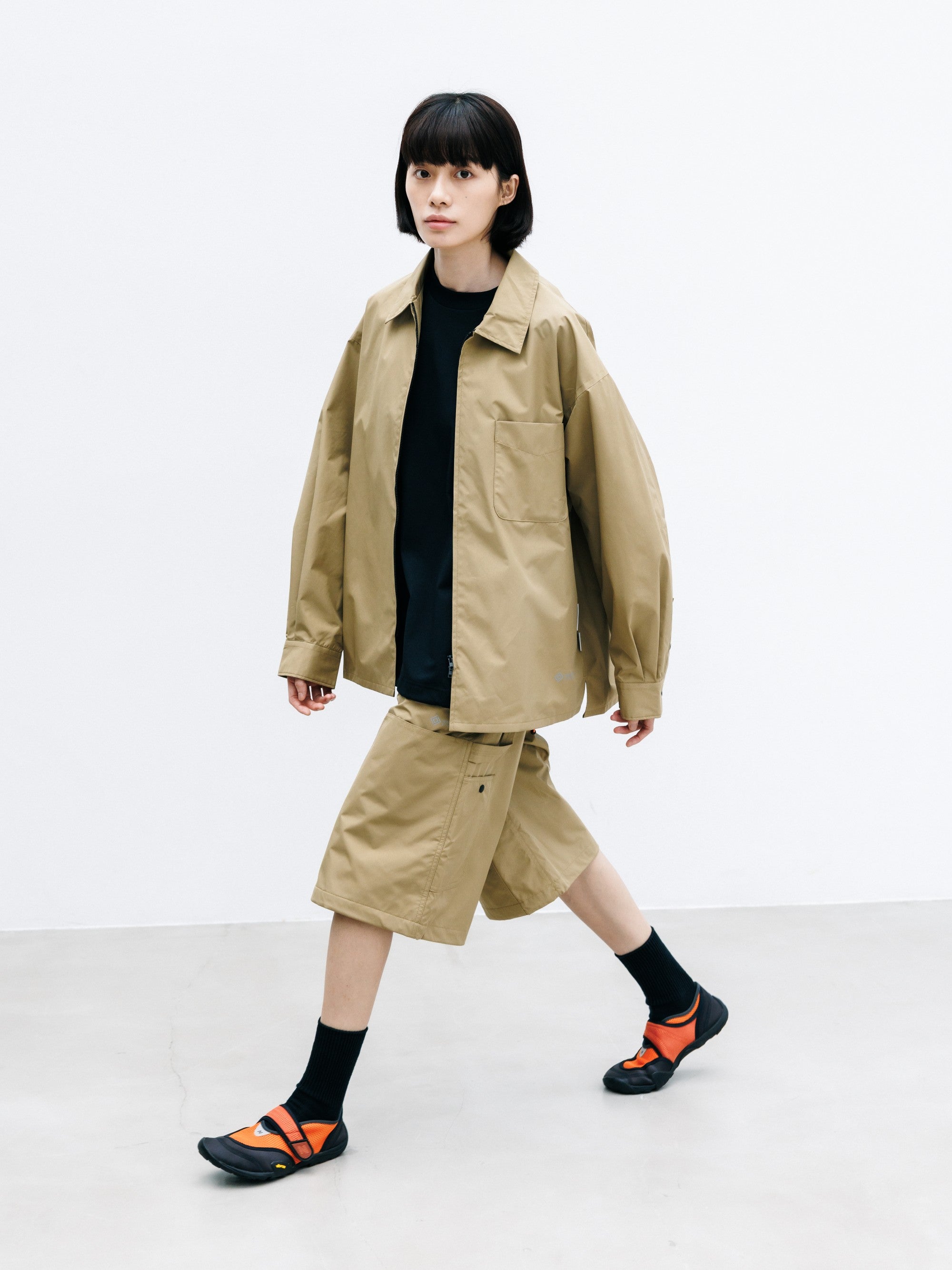 【8.8 SAT 20:00- IN STOCK】+phenix WINDSTOPPER® by GORE-TEX LABS CITY UNIFORM ZIPUP L/S SHIRT (CAMEL BEIGE)