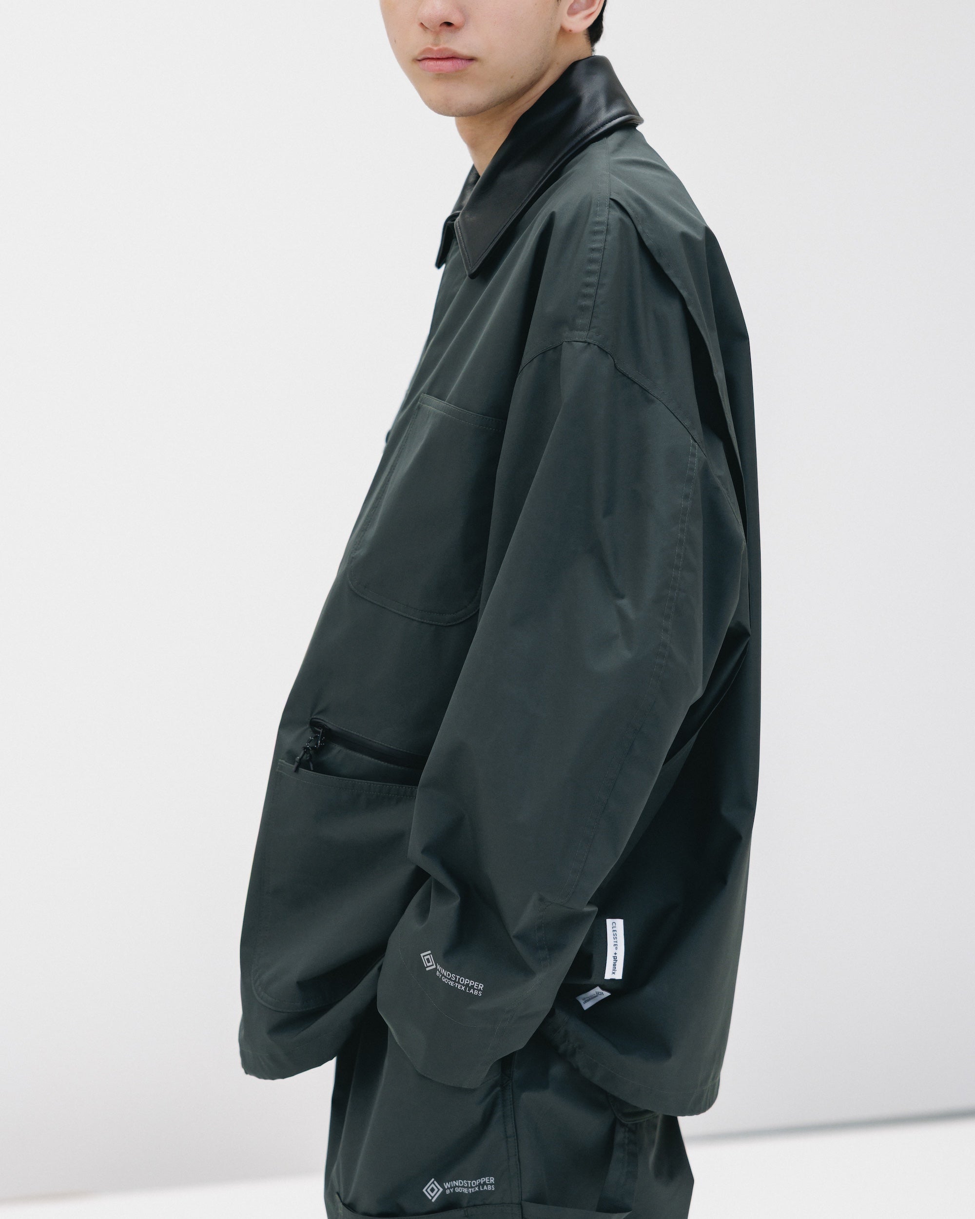 +phenix WINDSTOPPER® BY GORE-TEX LABS CITY STORAGE COVERALL JACKET (ASPHALT GRAY)