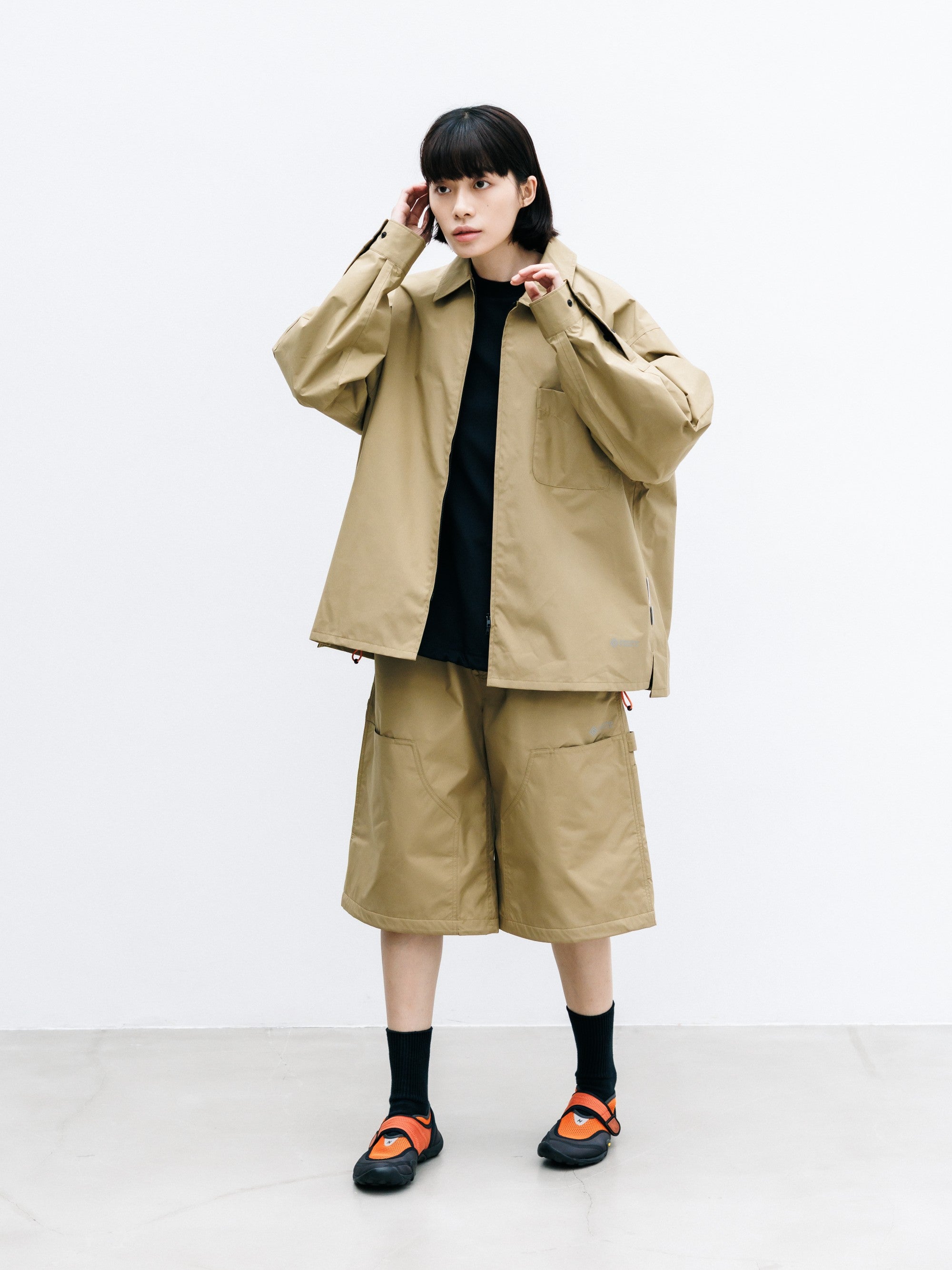 【8.8 SAT 20:00- IN STOCK】+phenix WINDSTOPPER® by GORE-TEX LABS CITY UNIFORM ZIPUP L/S SHIRT (CAMEL BEIGE)