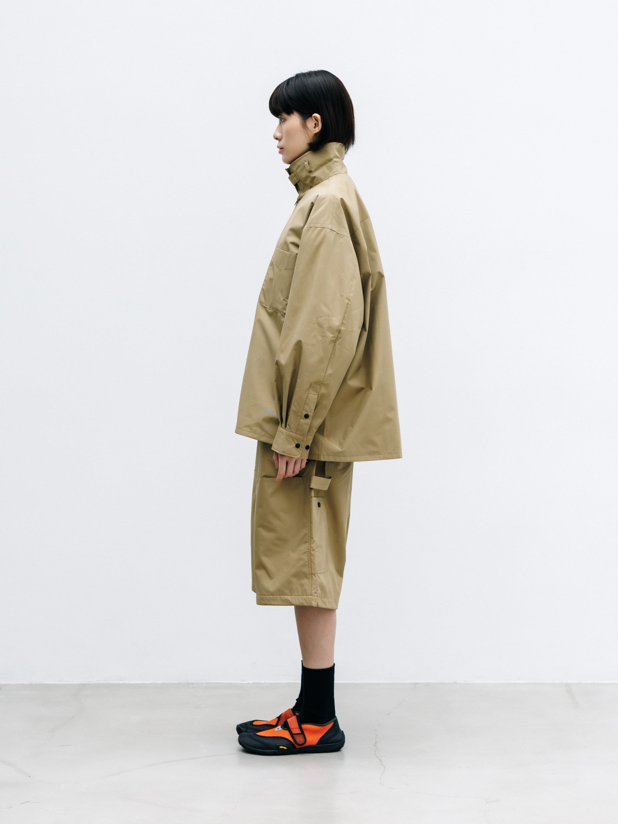 【8.8 SAT 20:00- IN STOCK】+phenix WINDSTOPPER® by GORE-TEX LABS CITY UNIFORM ZIPUP L/S SHIRT (CAMEL BEIGE)