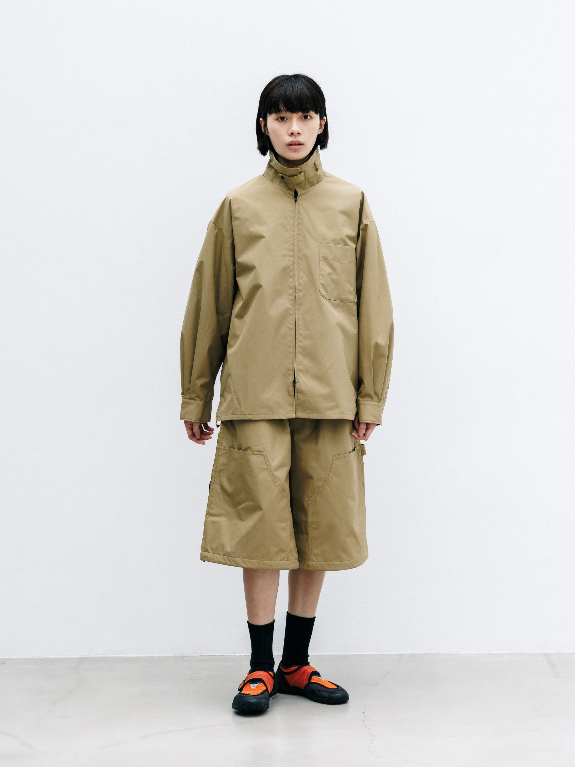 【8.8 SAT 20:00- IN STOCK】+phenix WINDSTOPPER® by GORE-TEX LABS CITY UNIFORM ZIPUP L/S SHIRT (CAMEL BEIGE)