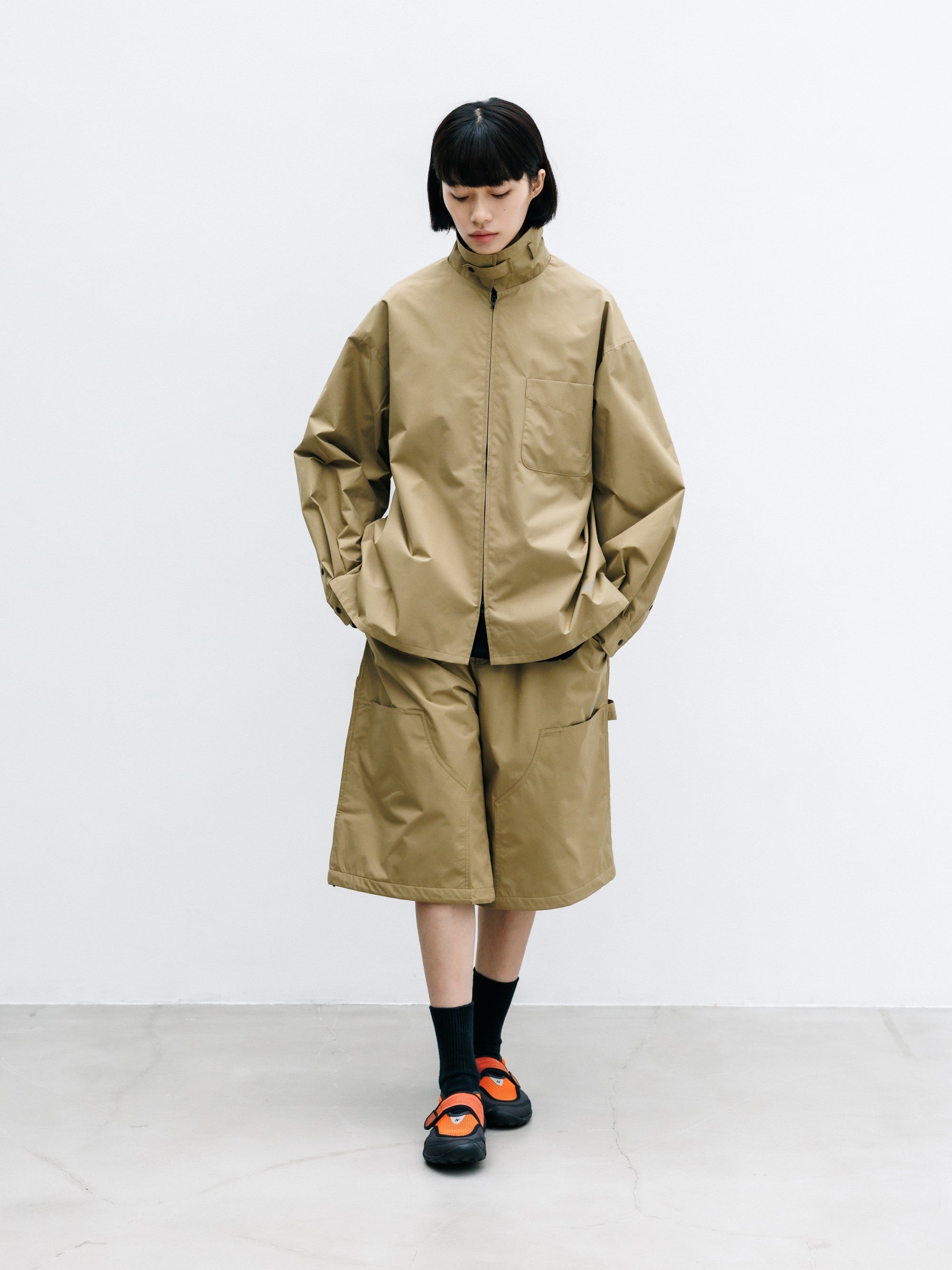 【8.8 SAT 20:00- IN STOCK】+phenix WINDSTOPPER® by GORE-TEX LABS CITY UNIFORM ZIPUP L/S SHIRT (CAMEL BEIGE)