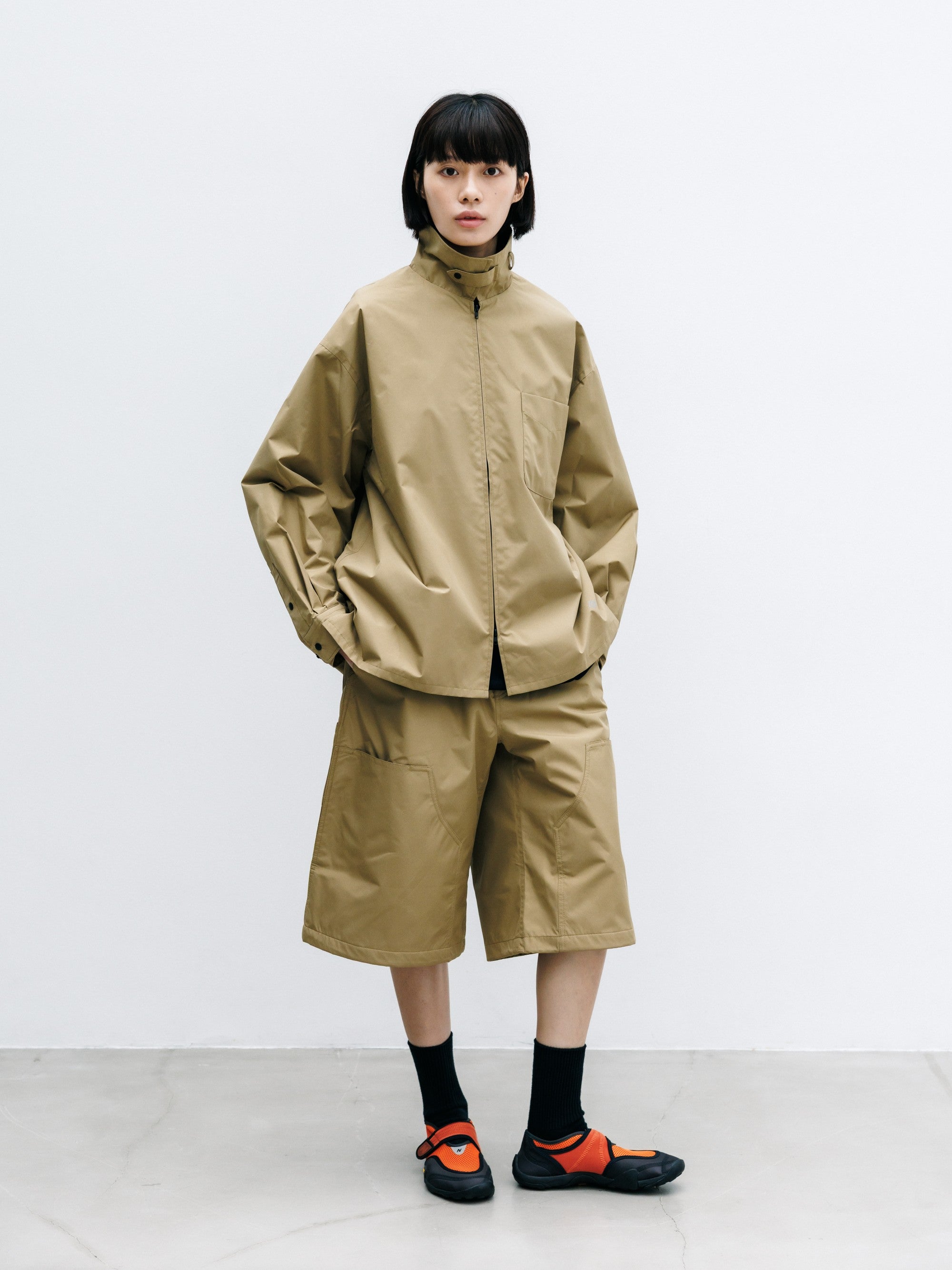 【8.8 SAT 20:00- IN STOCK】+phenix WINDSTOPPER® by GORE-TEX LABS CITY UNIFORM ZIPUP L/S SHIRT (CAMEL BEIGE)