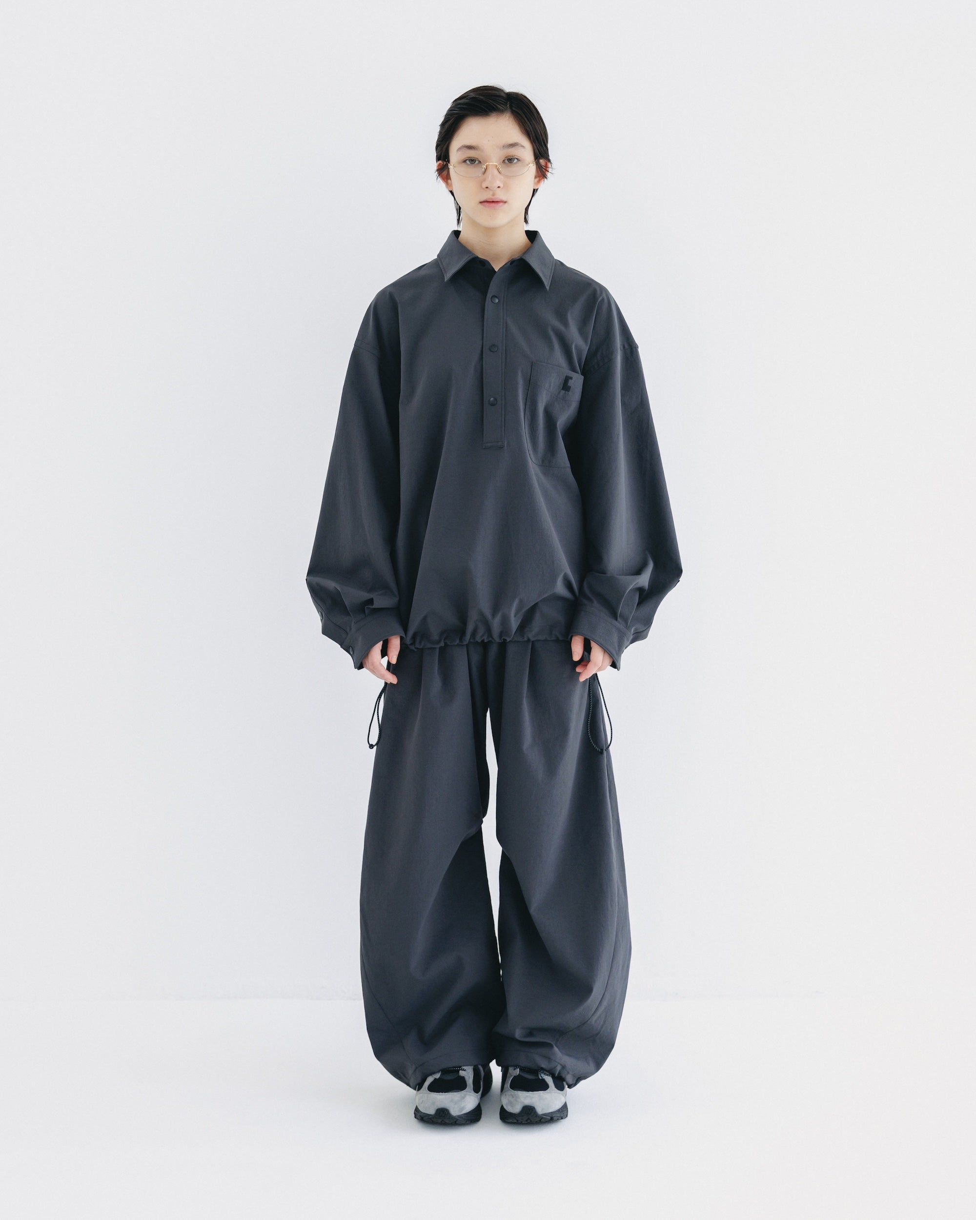 【9.20 SAT 20:00- IN STOCK】CITY UNIFORM L/S PULLOVER SHIRT (GRAY)