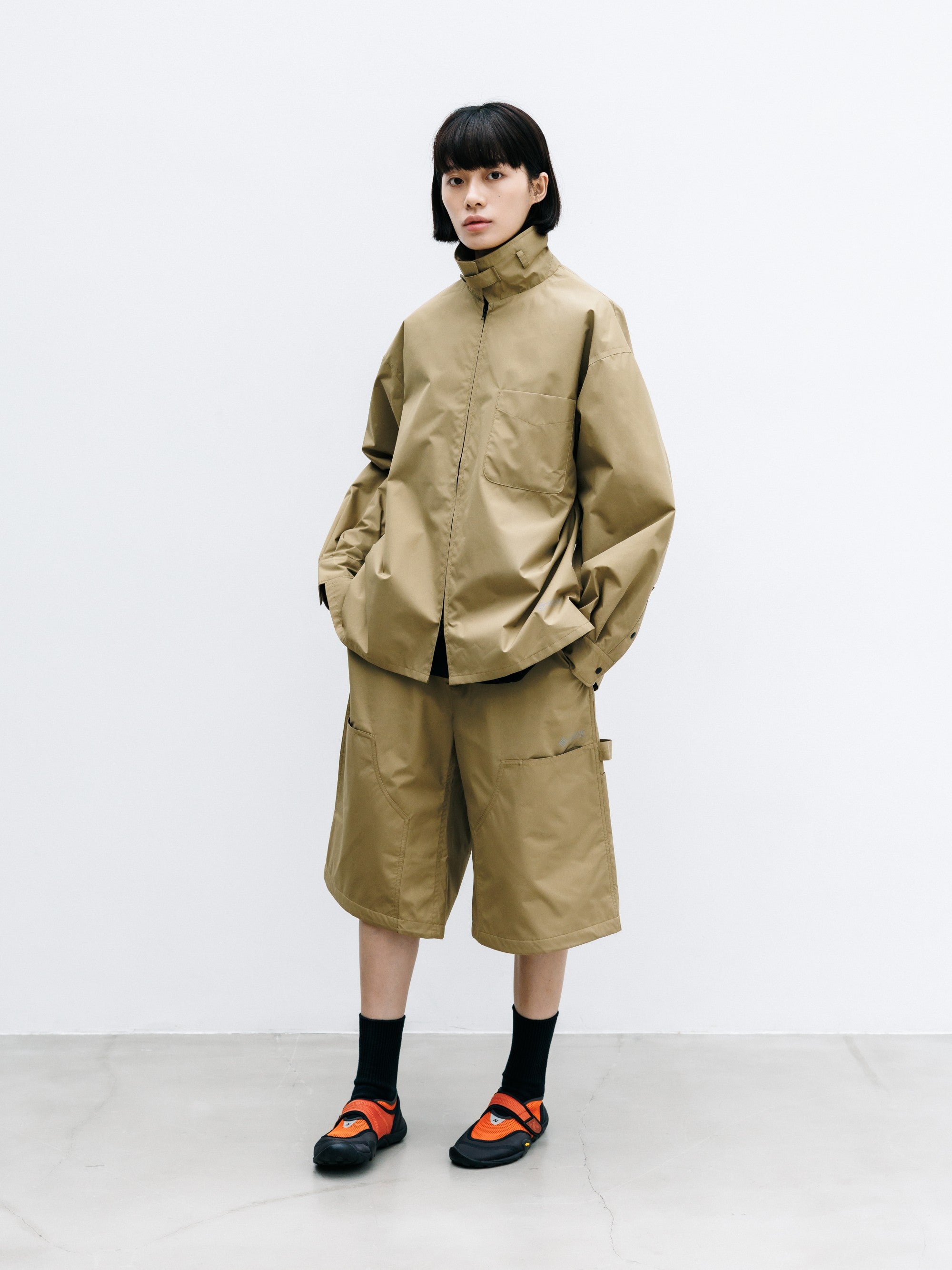 【8.8 SAT 20:00- IN STOCK】+phenix WINDSTOPPER® by GORE-TEX LABS CITY UNIFORM ZIPUP L/S SHIRT (CAMEL BEIGE)