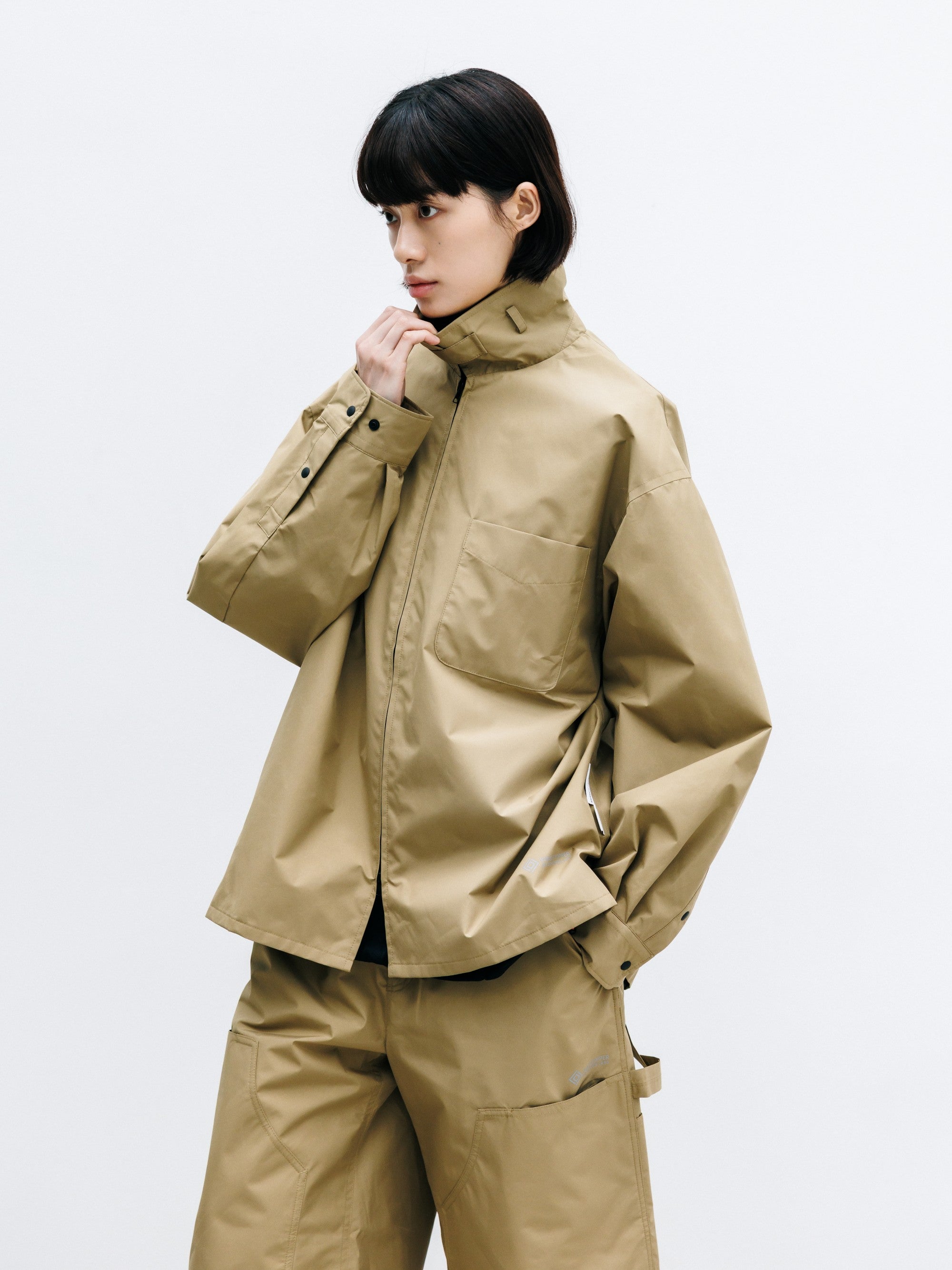 【8.8 SAT 20:00- IN STOCK】+phenix WINDSTOPPER® by GORE-TEX LABS CITY UNIFORM ZIPUP L/S SHIRT (CAMEL BEIGE)