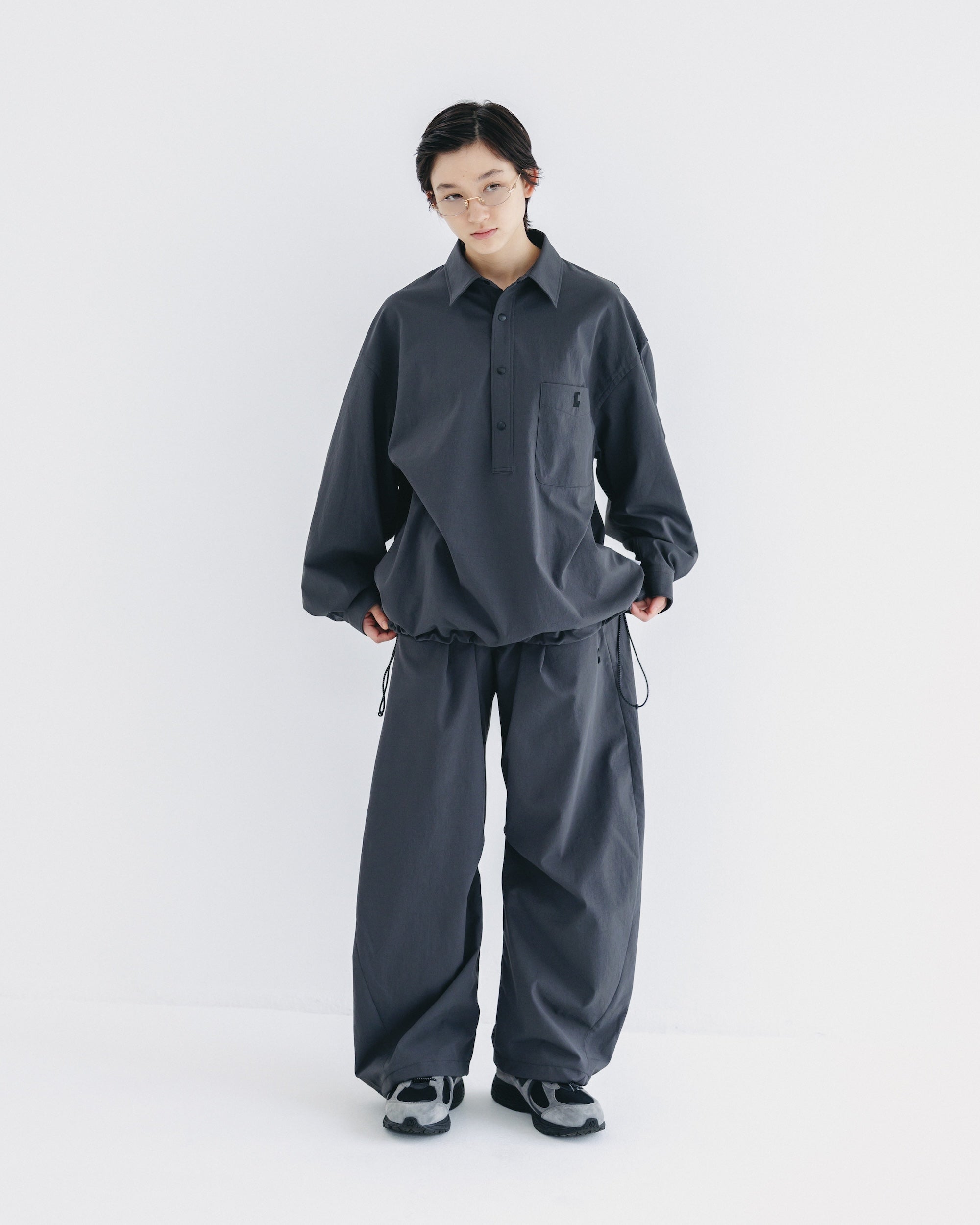 【9.20 SAT 20:00- IN STOCK】CITY UNIFORM L/S PULLOVER SHIRT (GRAY)