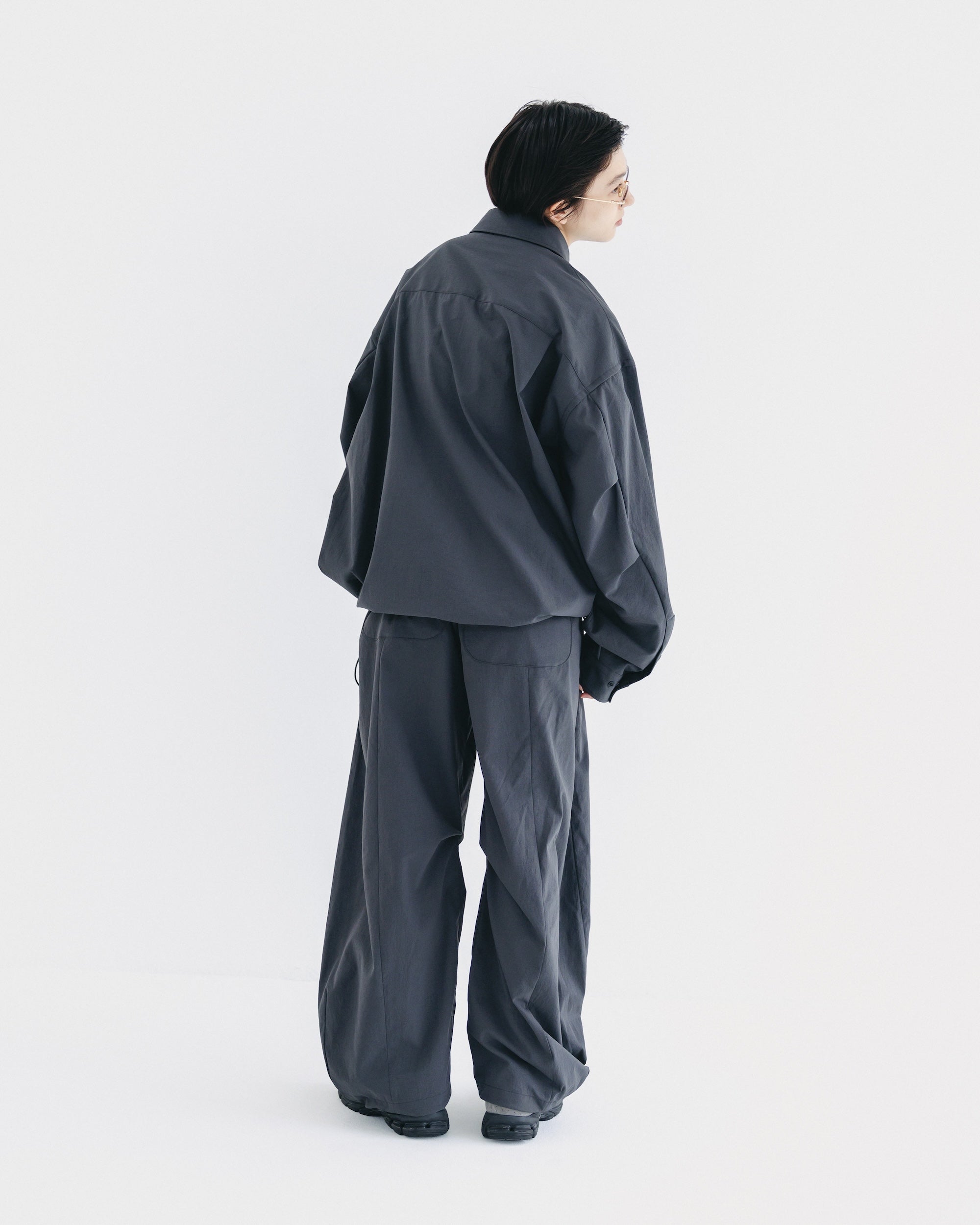 【9.20 SAT 20:00- IN STOCK】CITY UNIFORM BARREL LEG EASY PANTS (GRAY)