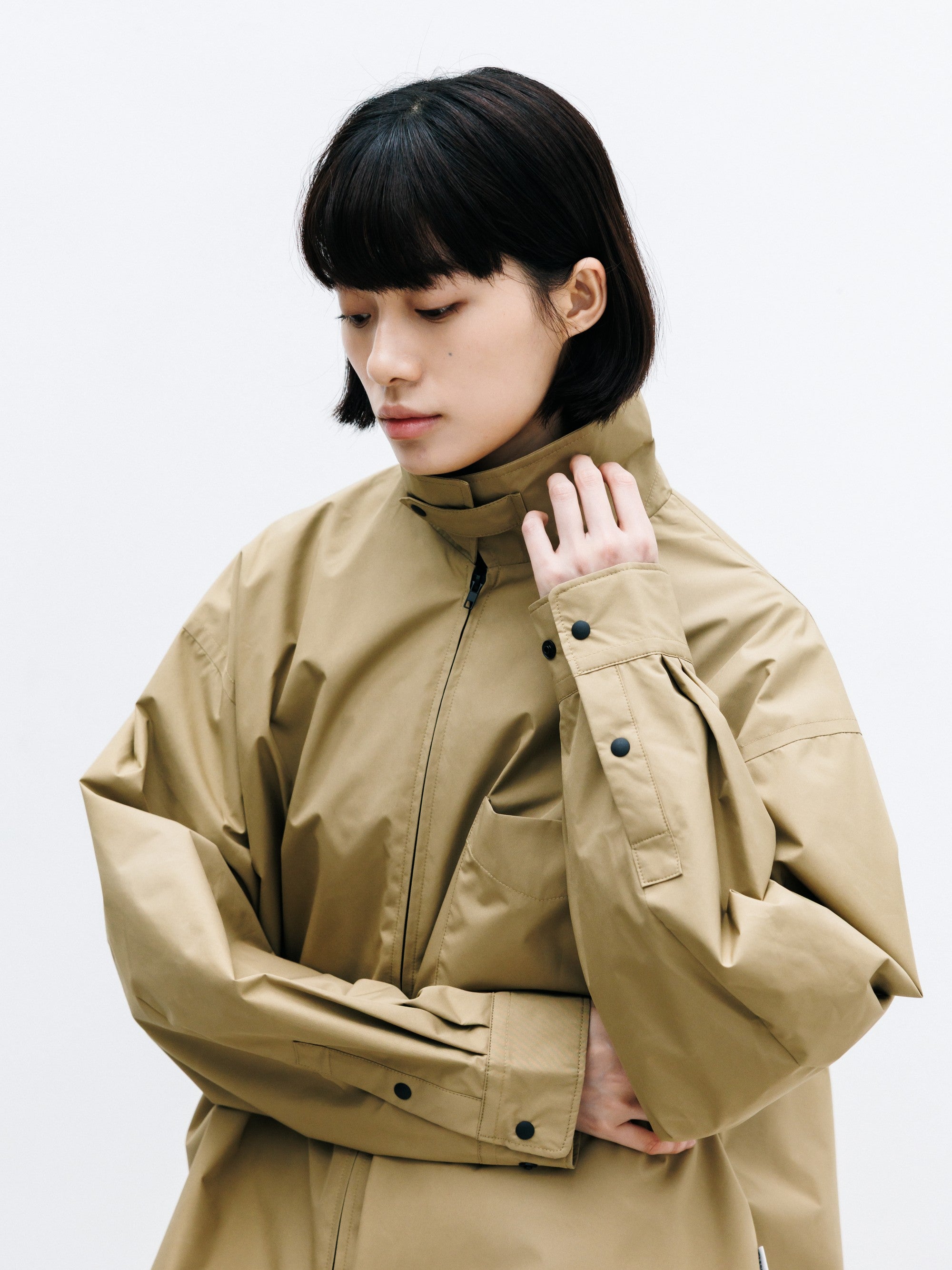 【8.8 SAT 20:00- IN STOCK】+phenix WINDSTOPPER® by GORE-TEX LABS CITY UNIFORM ZIPUP L/S SHIRT (CAMEL BEIGE)