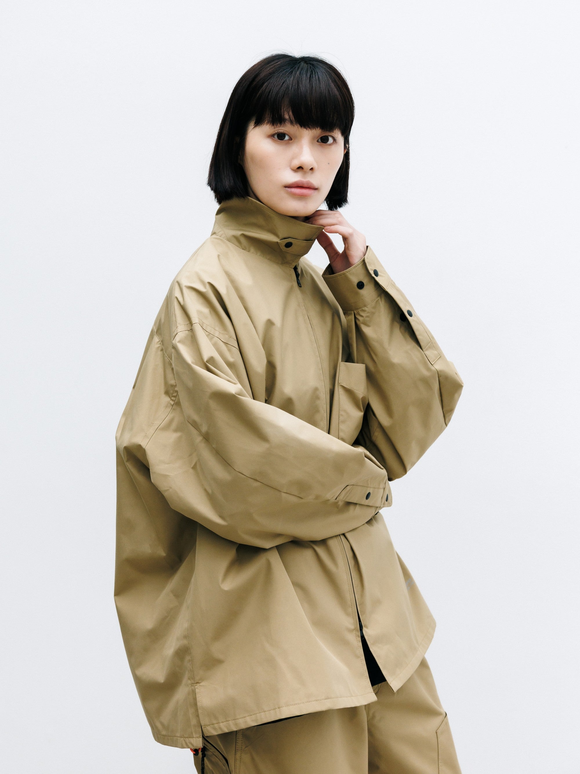 【8.8 SAT 20:00- IN STOCK】+phenix WINDSTOPPER® by GORE-TEX LABS CITY UNIFORM ZIPUP L/S SHIRT (CAMEL BEIGE)