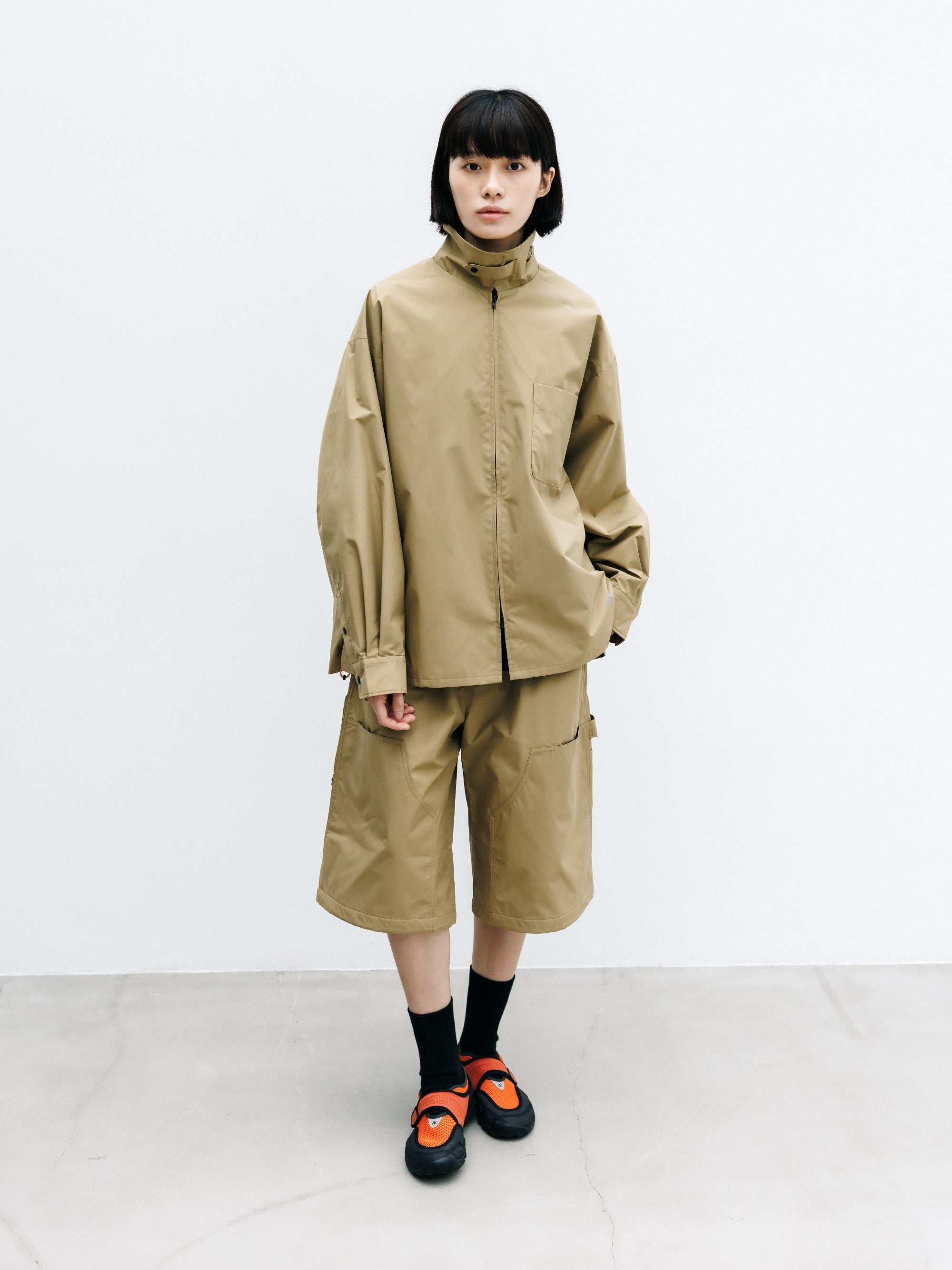【8.8 SAT 20:00- IN STOCK】+phenix WINDSTOPPER® by GORE-TEX LABS CITY UNIFORM ZIPUP L/S SHIRT (CAMEL BEIGE)